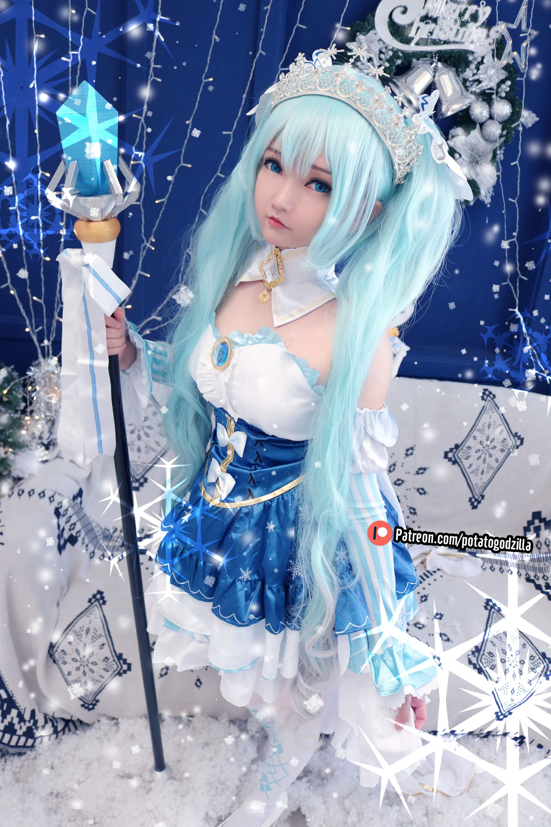 Coser小姐姐Potato Godzilla – Snow Miku - 爱照片