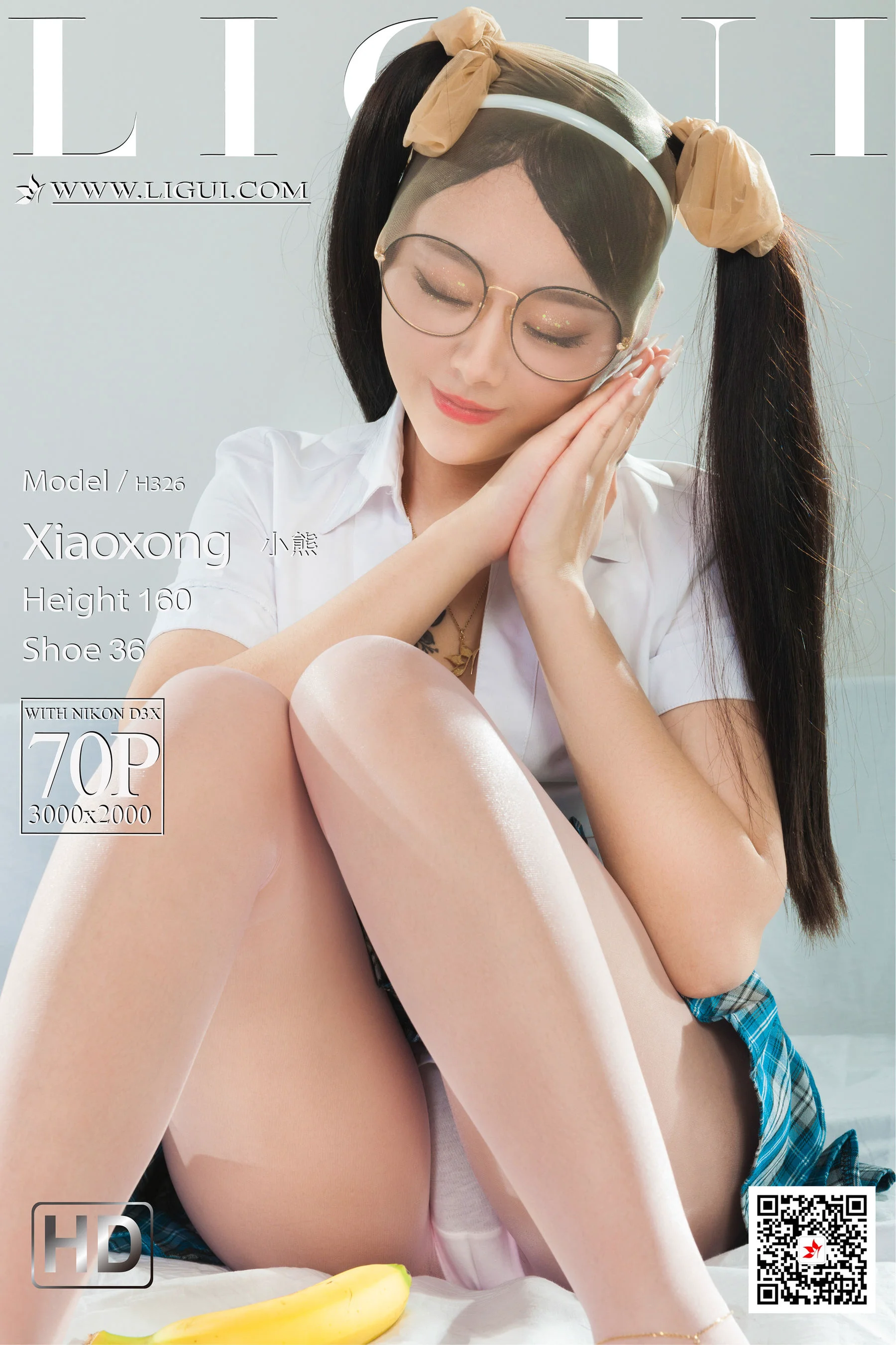 [丽柜Ligui] 网络丽人 Model 小熊 《奶蕉丝颜》 - 爱照片