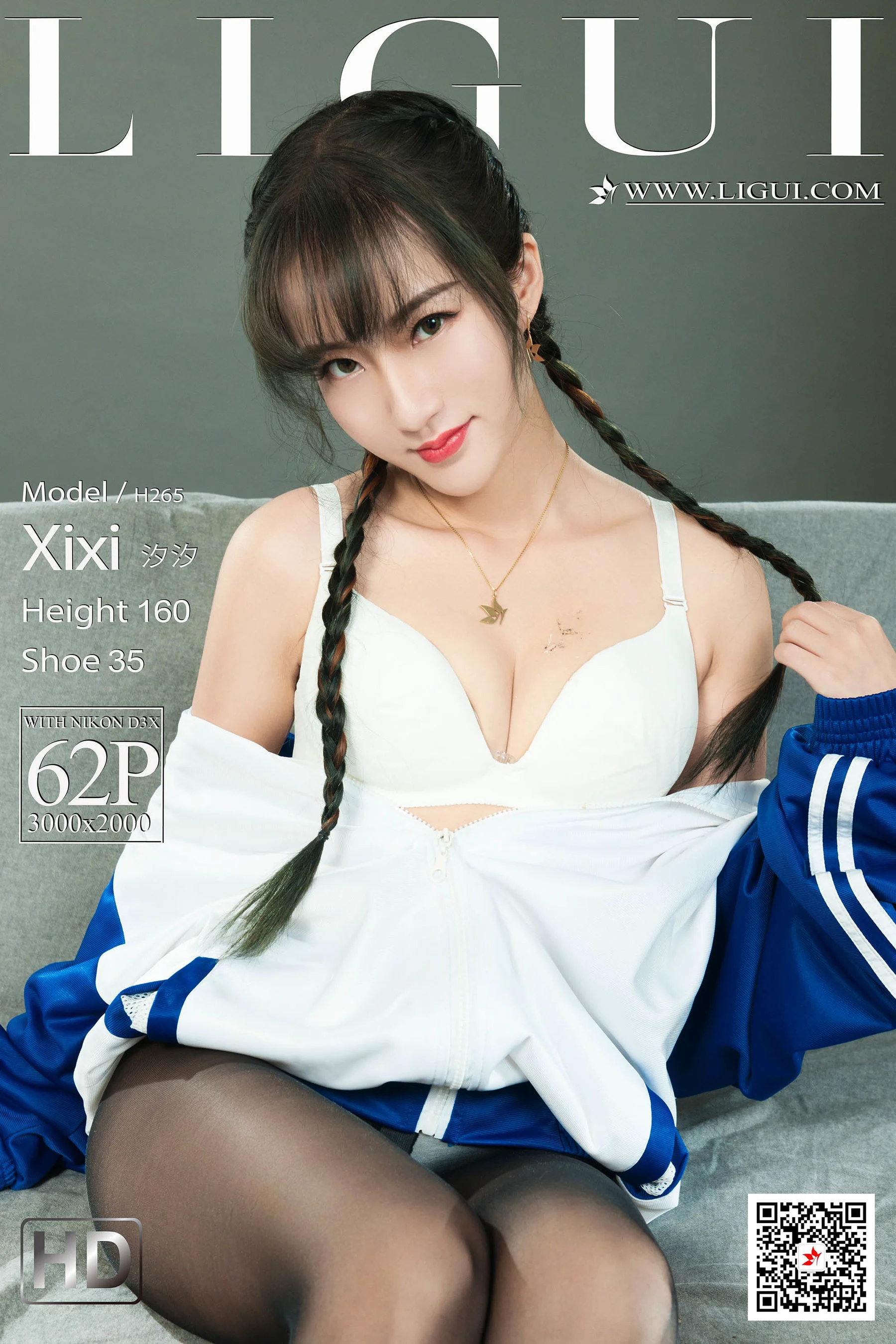 [丽柜Ligui] Model 汐汐《玉脂青甜》 丝袜玉足写真 - 爱照片