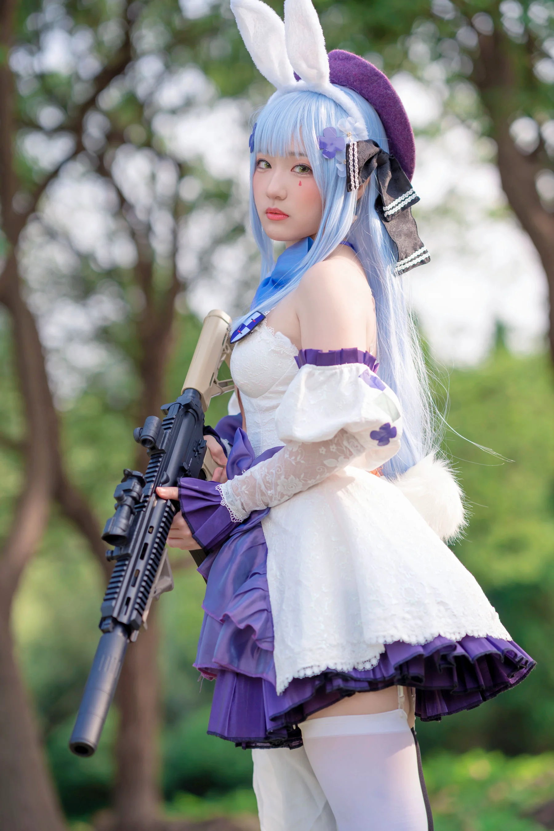 [网红COSER写真] 动漫博主Mime弥美 – 少女前线 HK416 - 爱照片