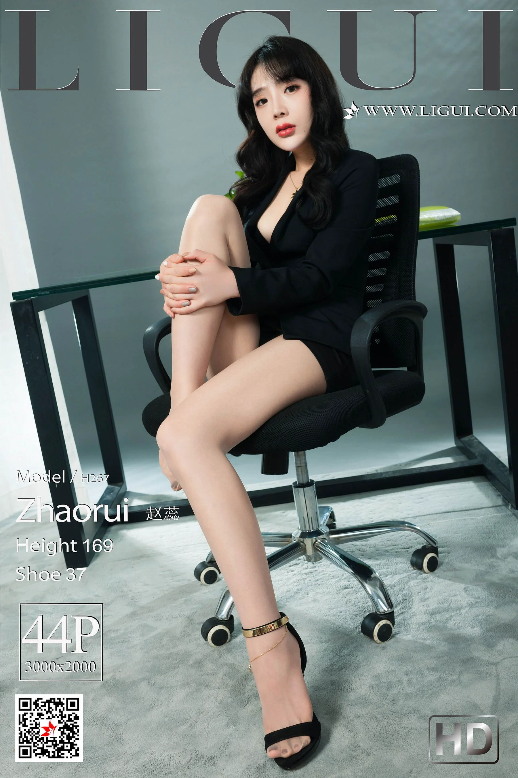 腿模赵蕊《长腿高跟OL女郎》 [丽柜LiGui] 网络丽人 写真集 - 爱照片