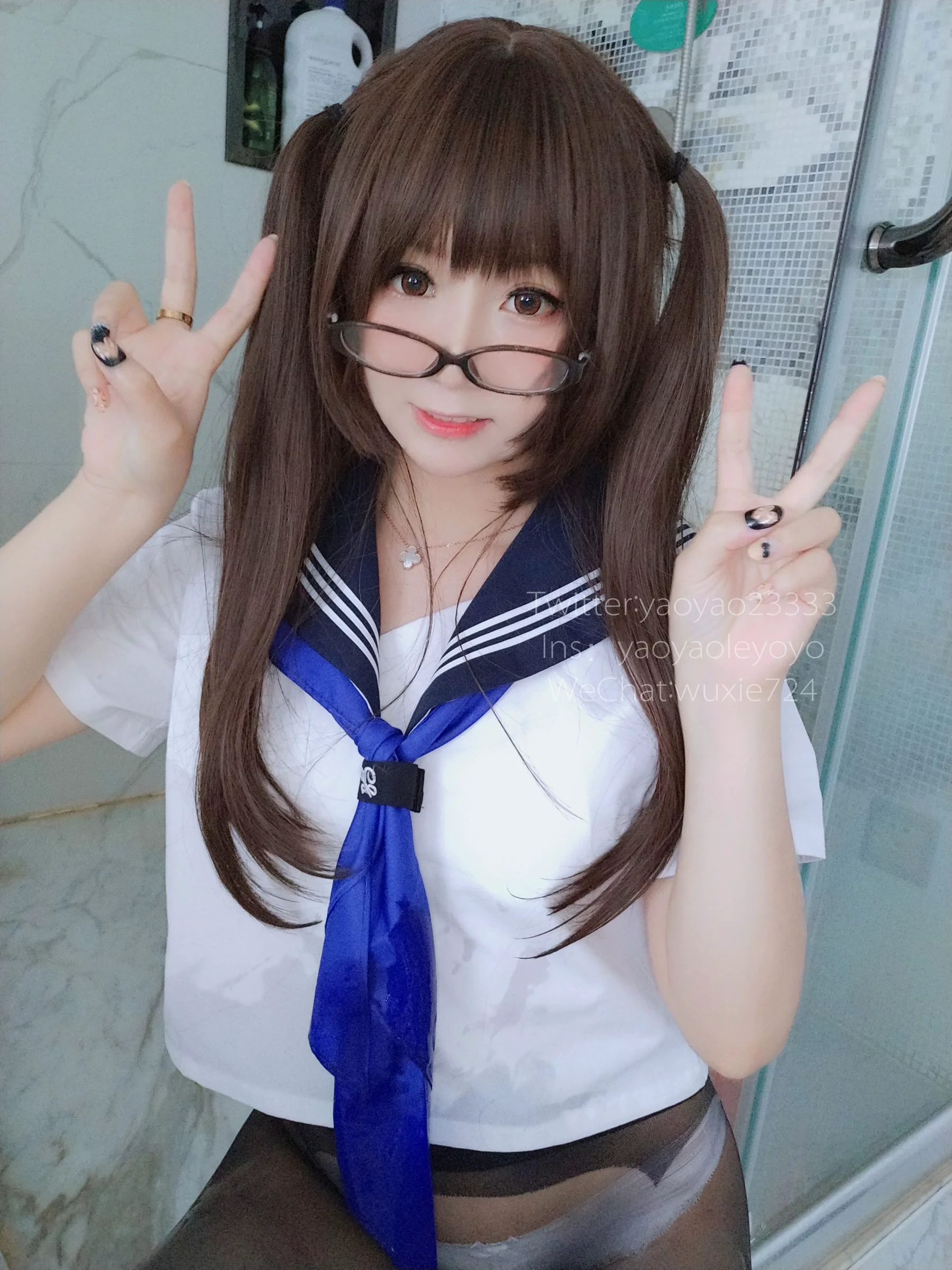 摇摇乐yoyo《蓝色jk》 [萝莉COS] 写真集 - 爱照片