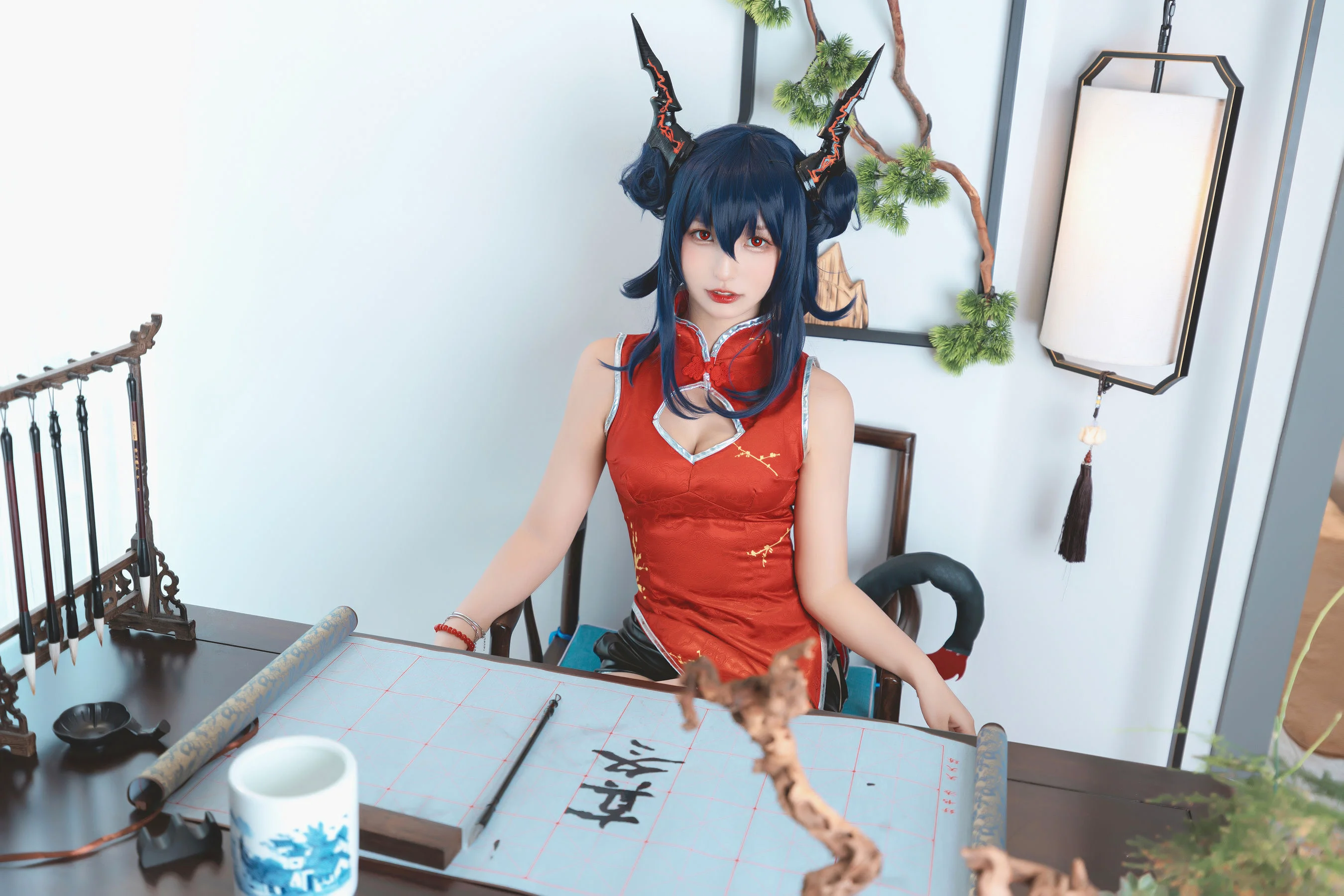 [Cosplay] 神楽坂真冬 – 旗袍魔女 写真集 - 爱照片