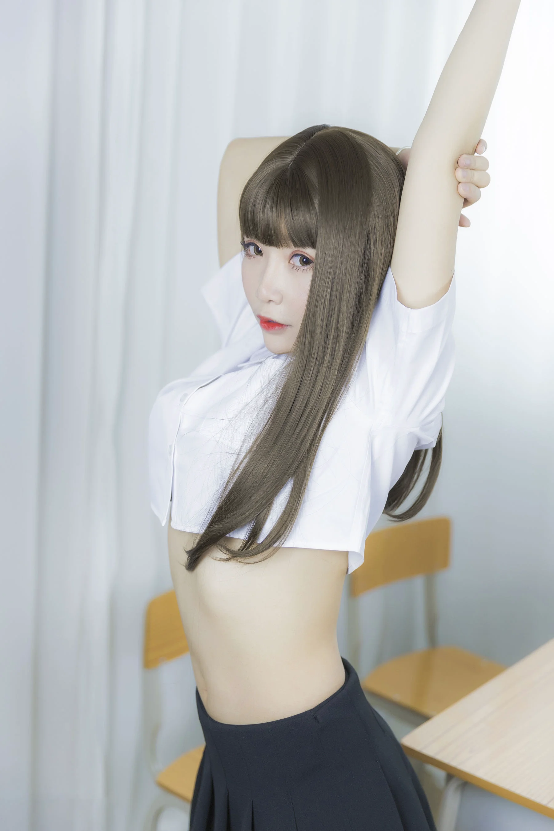 二次元妹子抱走莫子aa 《等你下课》 写真集 - 爱照片
