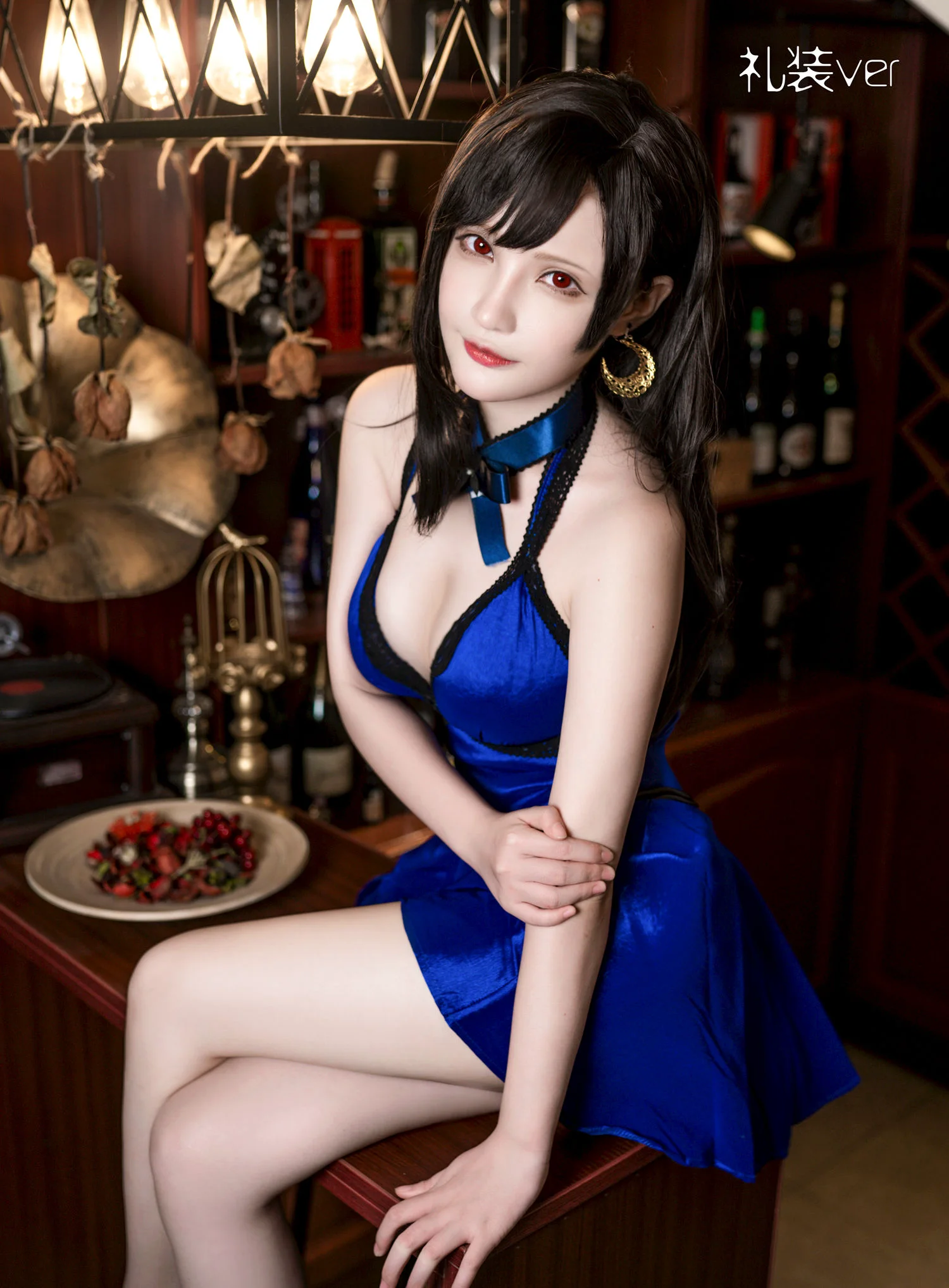 千夜未来（Senya Miku）- 蒂法连衣裙 - 爱照片
