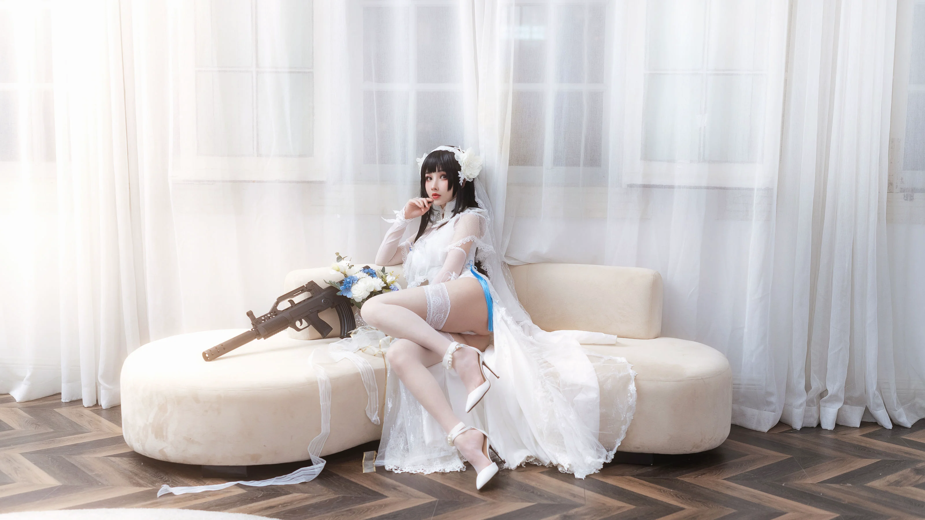[网红COSER] rioko凉凉子 – 95花嫁 写真套图 - 爱照片
