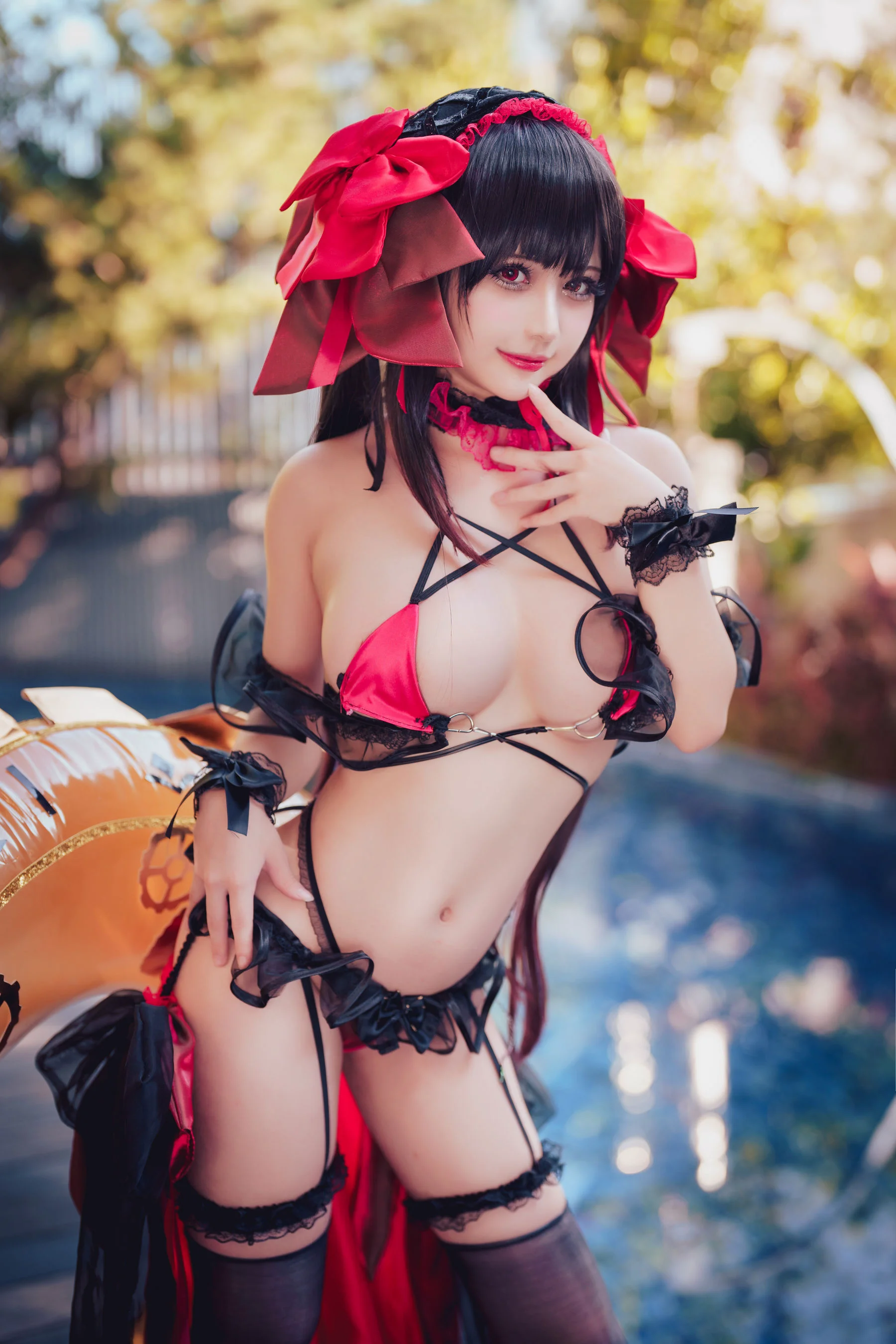 [网红COSER] 沖田凜花Rinka – Kurumi Tokisaki Swimsuit - 爱照片