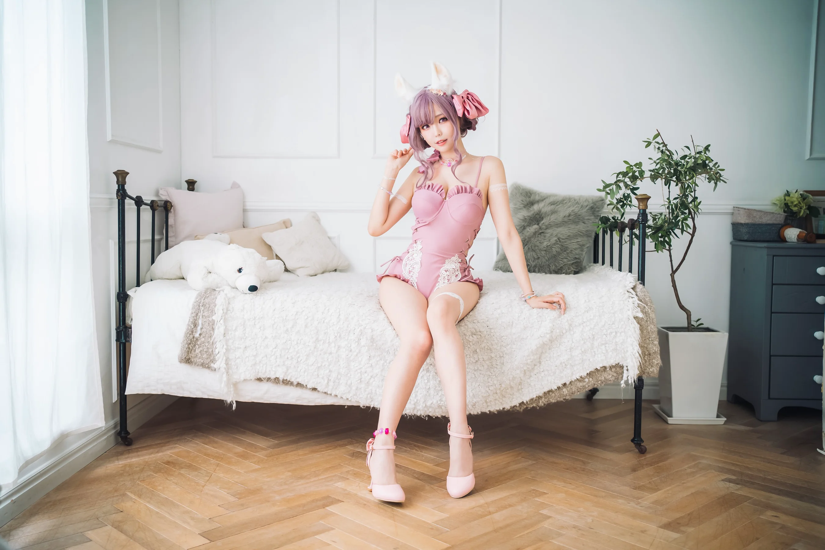 ElyEE子 – Fluffy Summer pink - 爱照片