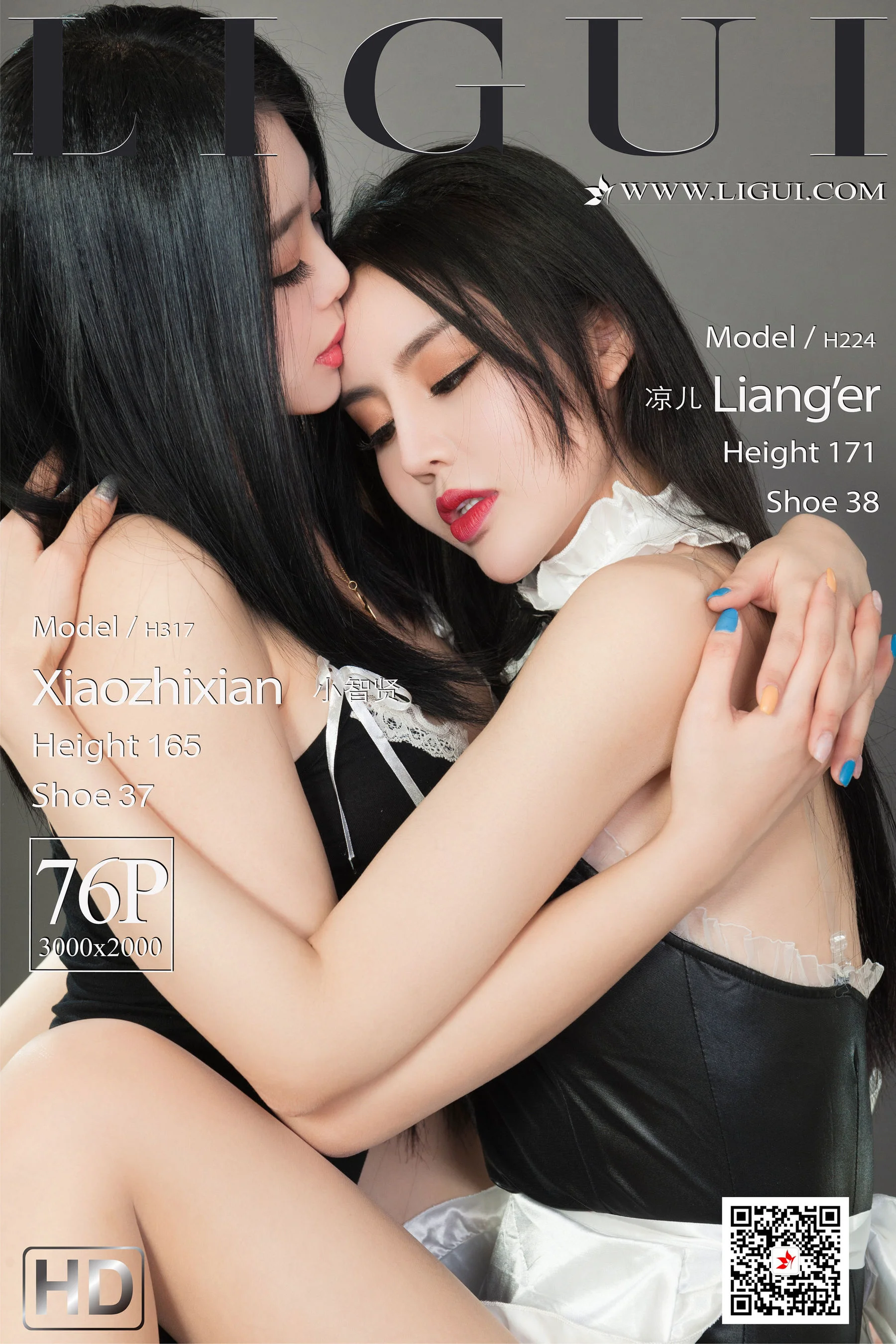[丽柜Ligui] 凉儿&小智贤 《双生花-香丝情圆》 丝足写真 - 爱照片