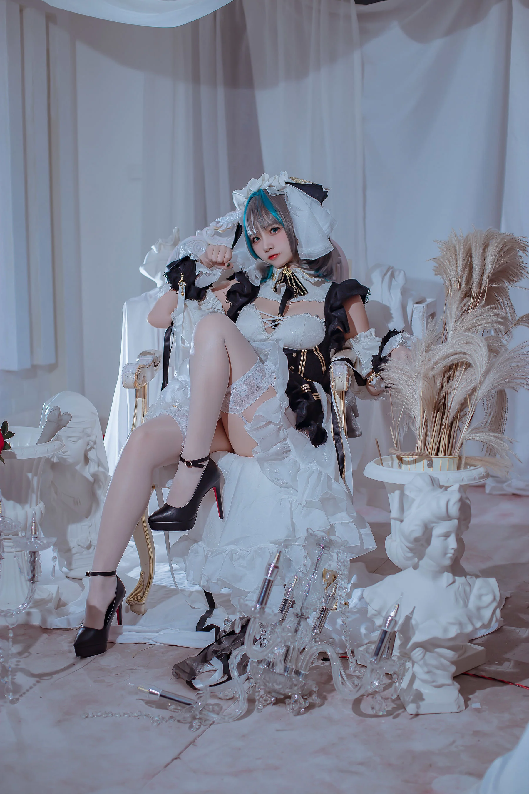 [COS福利] 二佐Nisa – 碧蓝柴郡 写真套图 - 爱照片