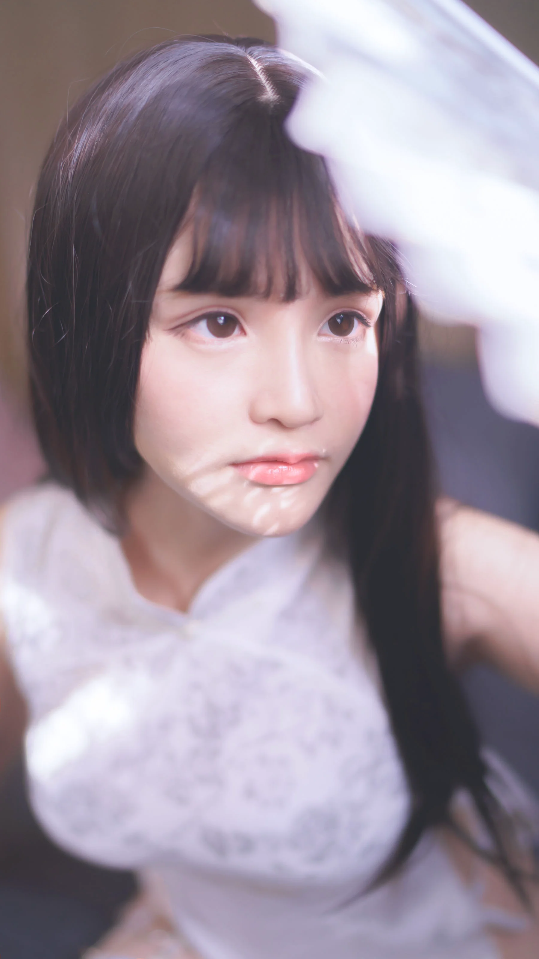 [网红COSER] 前羽_rr – 白丝旗袍 - 爱照片