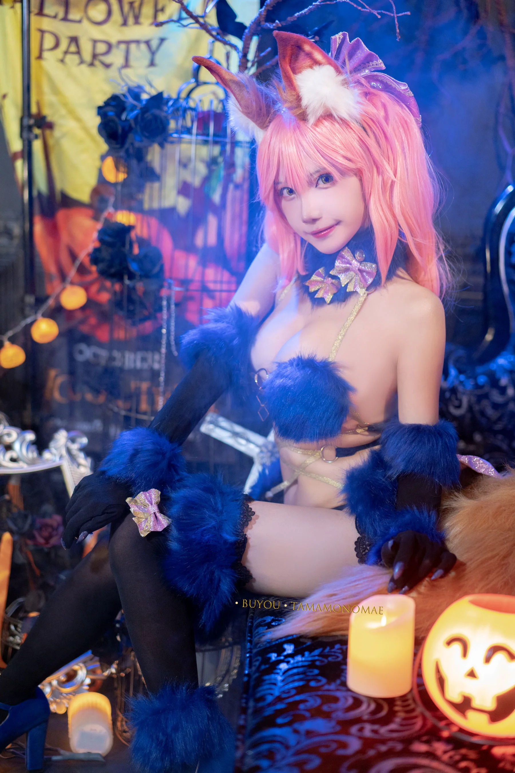 [网红COSER写真] 卜呦Mikon – 危险野兽玉藻前 - 爱照片
