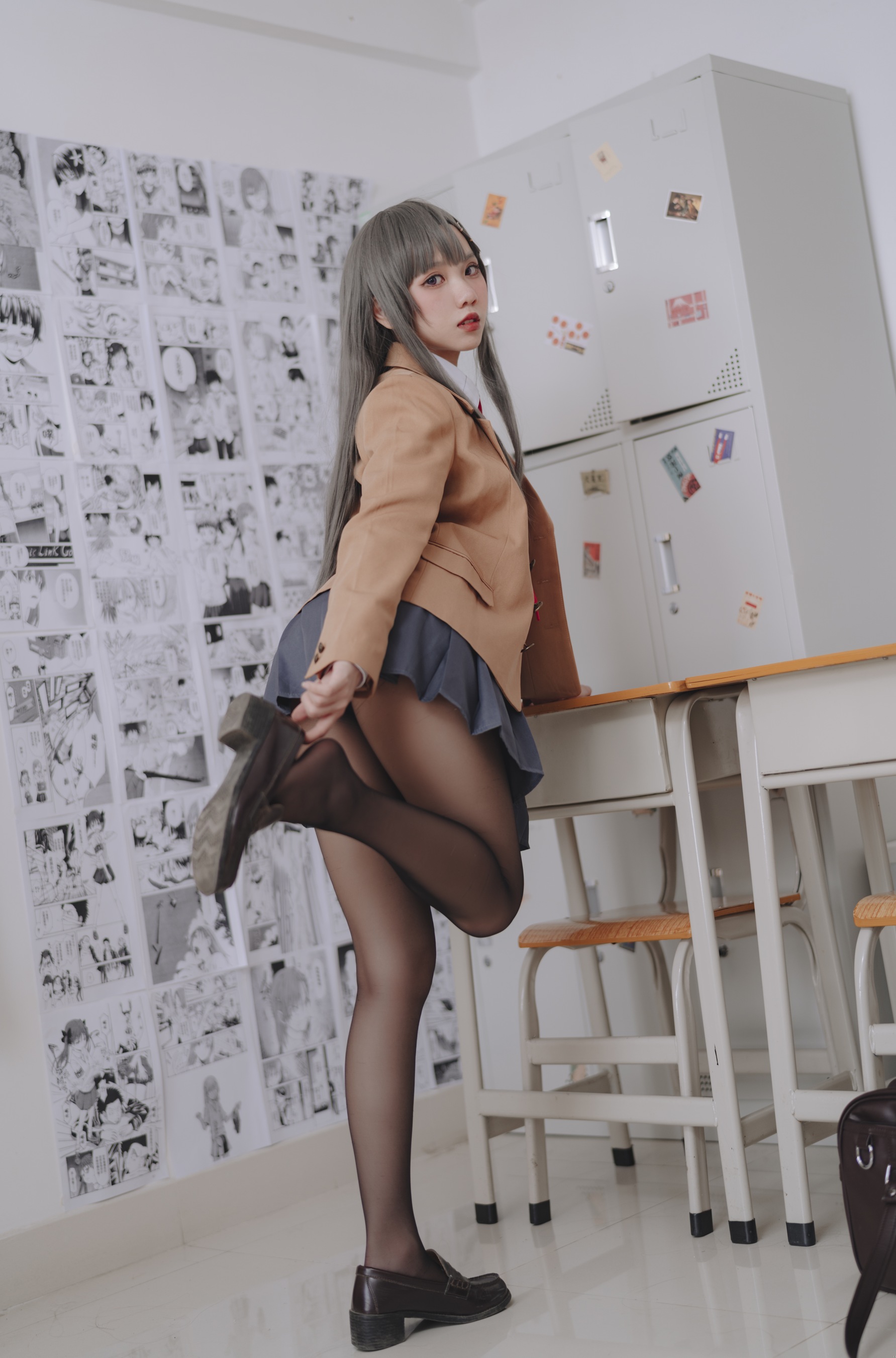 果咩酱w – 麻衣校服 - 爱照片