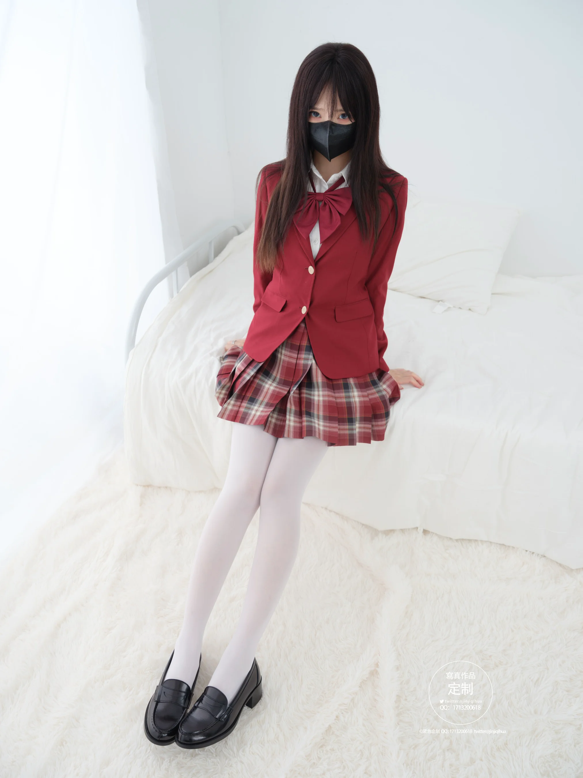 紧急企划 – EX-016 见希w 白丝制服 - 爱照片