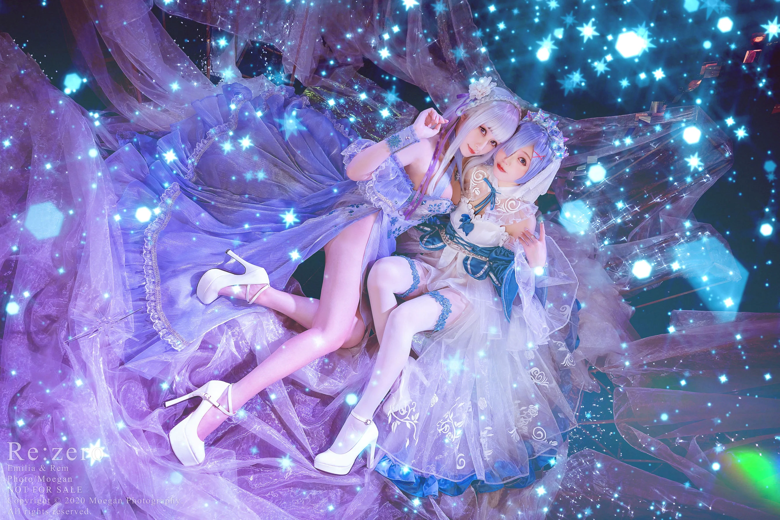 Miyana咪呀&紫玥桃 – 水晶连衣裙 写真套图 - 爱照片