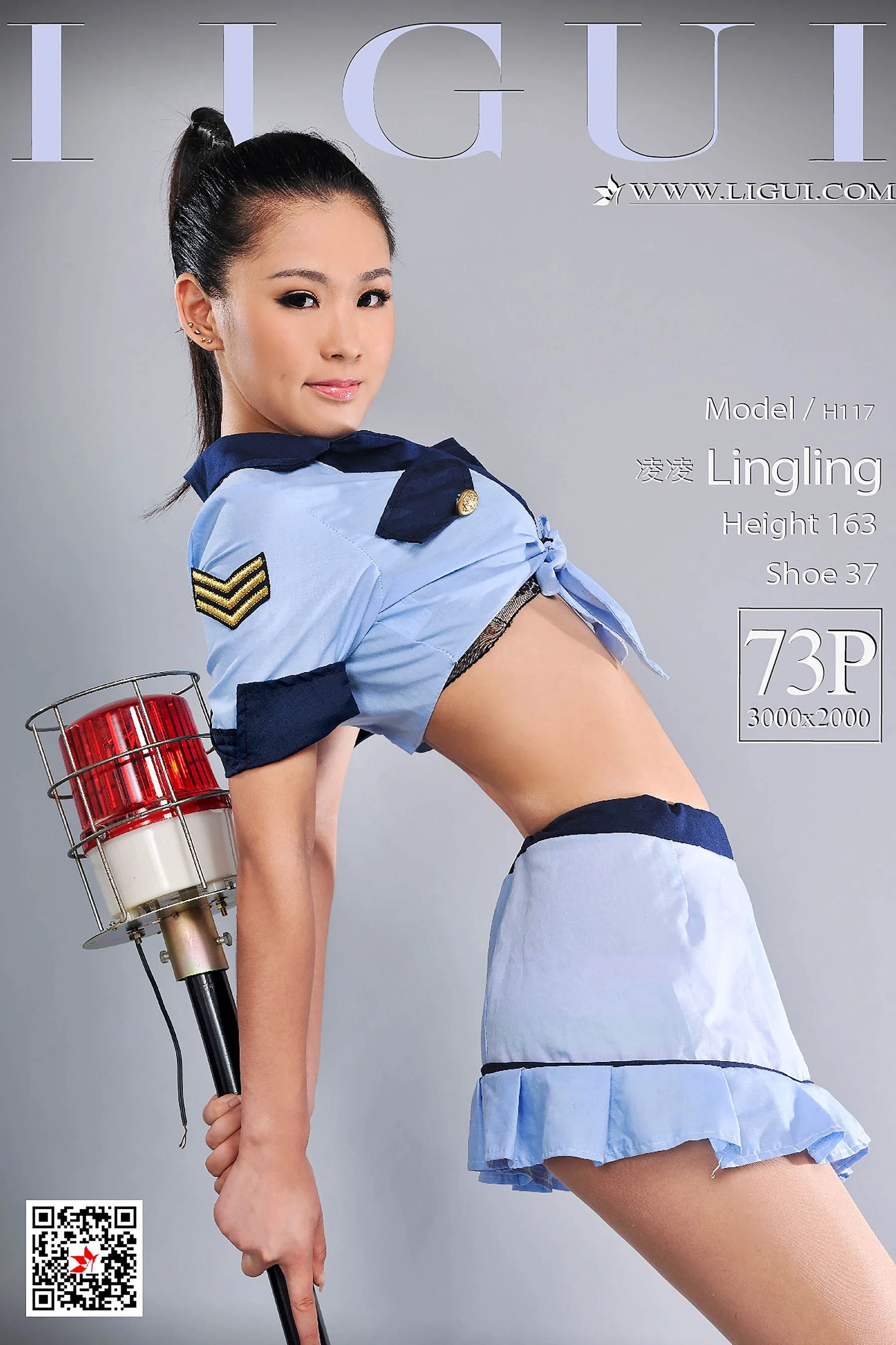 腿模凌凌《制服丝袜美腿》 [丽柜Ligui] 写真集 - 爱照片