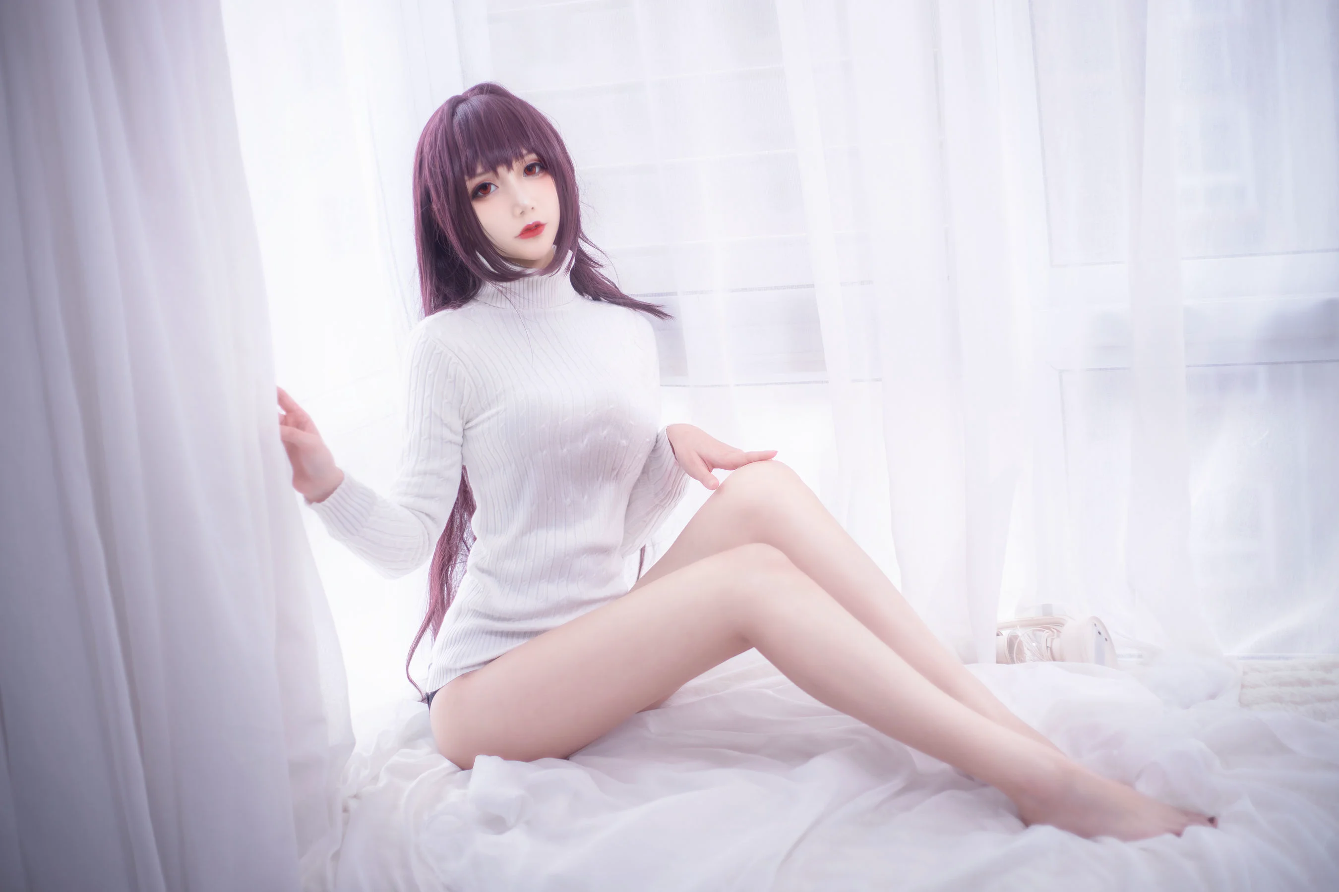 [COS福利] 仙九Airi 《斯卡哈毛衣》 写真集 - 爱照片