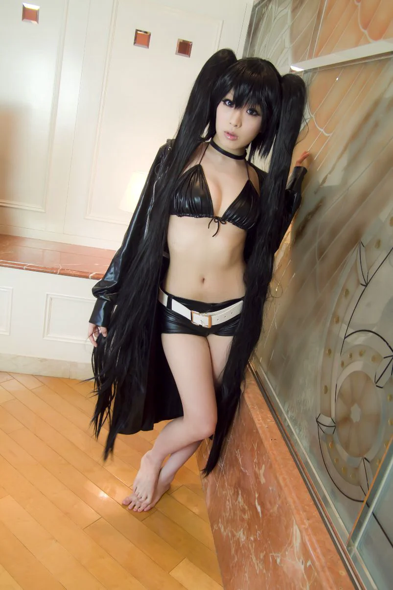 あらい夜魅《BLACK★ROCK SHOOTER》-黑衣麻陶・里(黑岩射手／黑初音) 写真集 - 爱照片