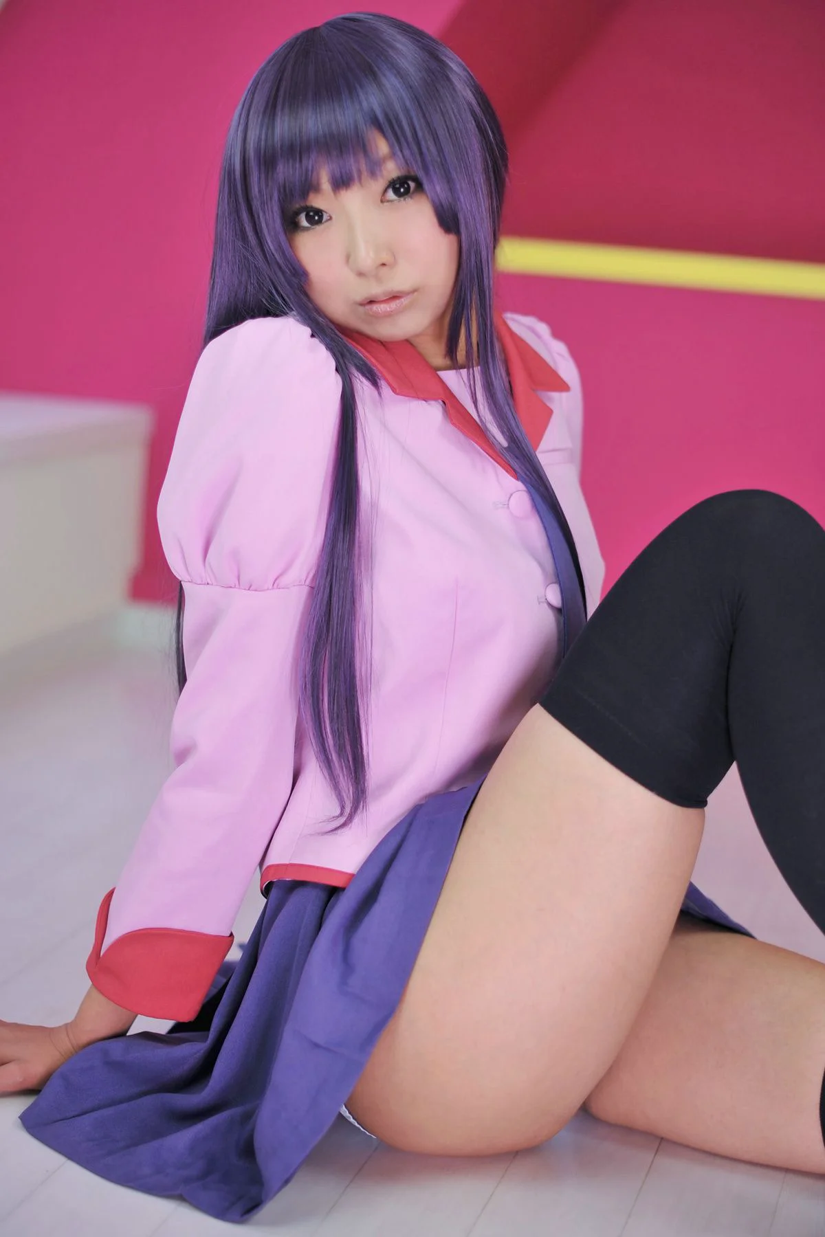 Necoco(ねここ) 《バケモノガタリ》Senjougahara Hitagi & Kanbaru Suruga 写真集 - 爱照片
