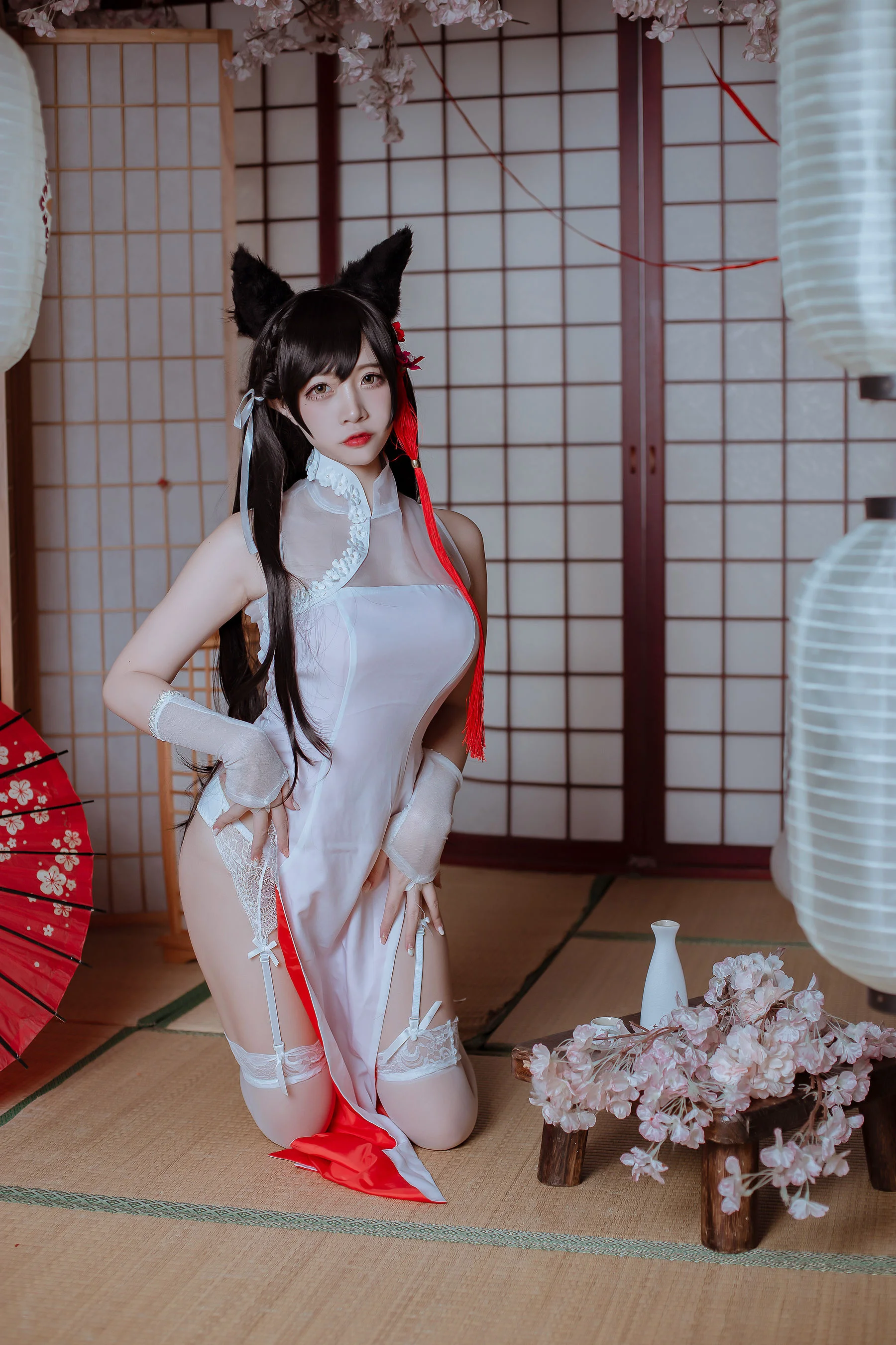 [Cosplay] 二佐Nisa – 犬之眷之碧蓝爱宕 旗袍 - 爱照片