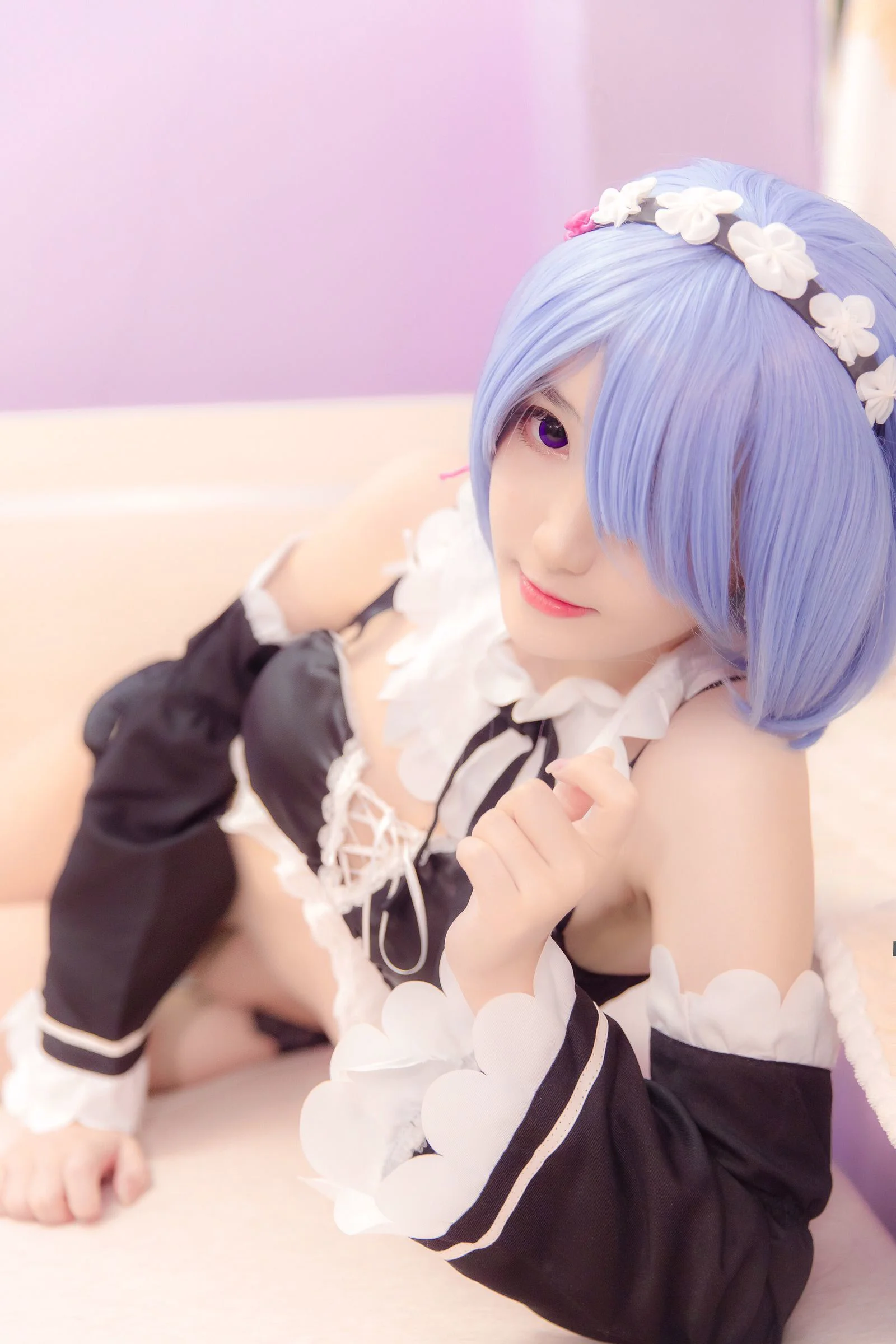 南桃Momoko《蕾姆内衣》 [萝莉COS] 写真集 - 爱照片