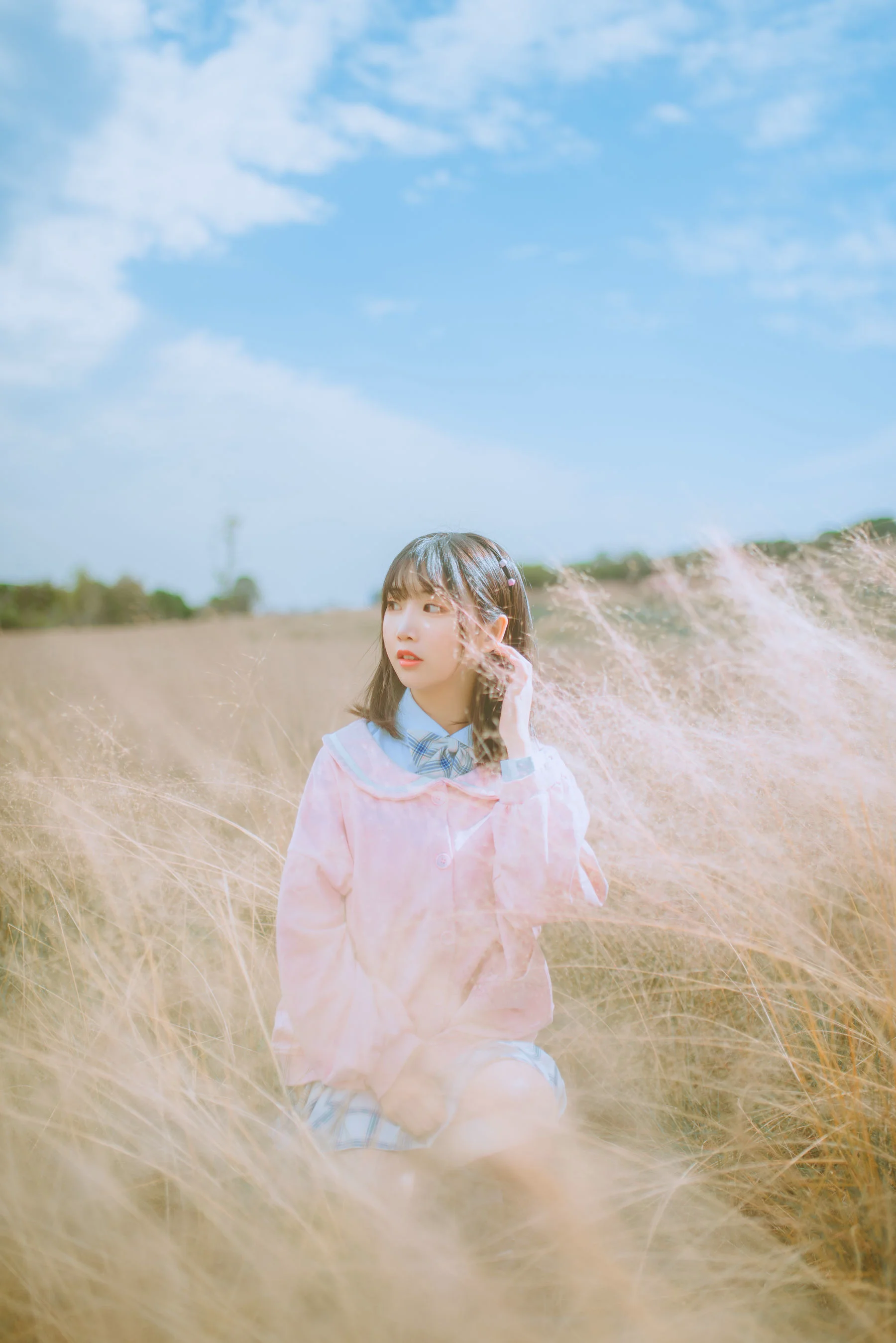 可爱人气Coser面饼仙儿 《粉黛草JK》 写真集 - 爱照片