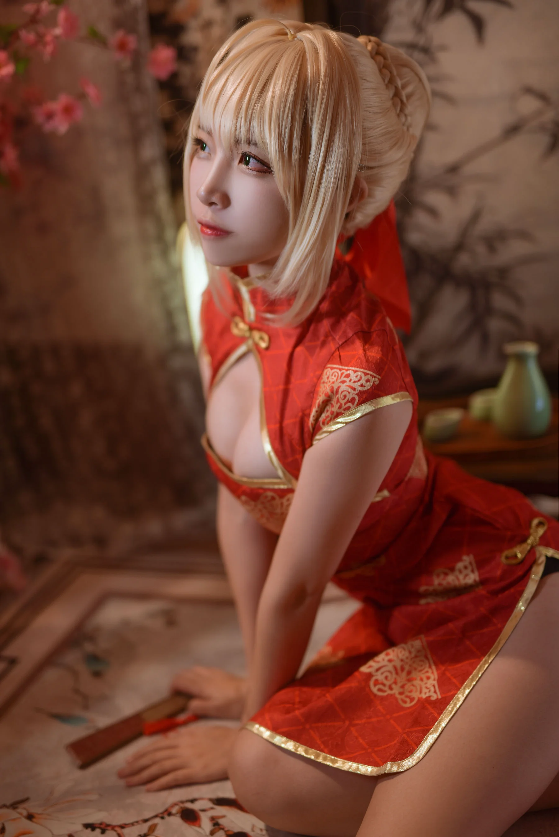 人气Coser二佐Nisa 《Fate尼禄旗袍》 写真集 - 爱照片