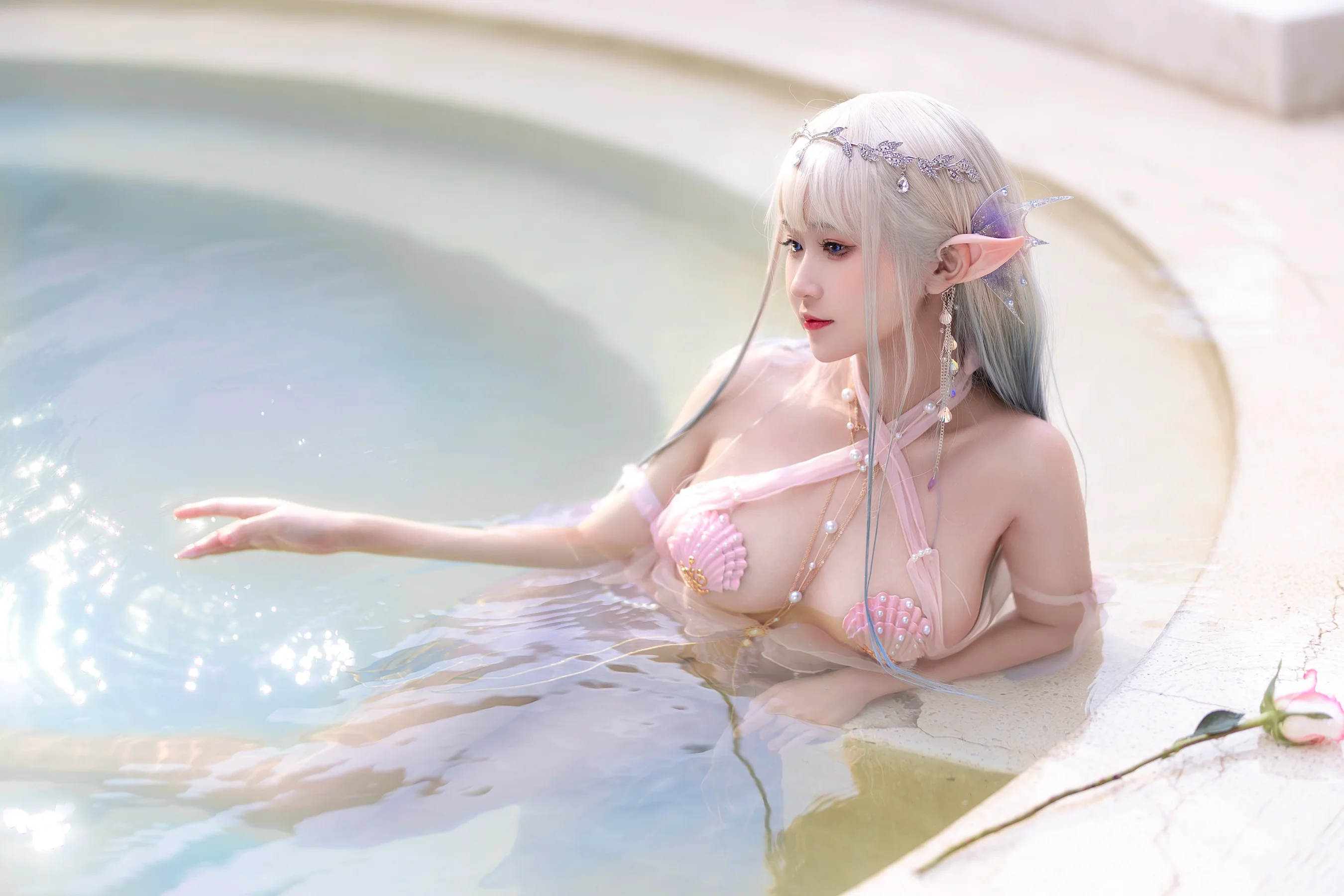 三度_69 – 温泉美人鱼 - 爱照片