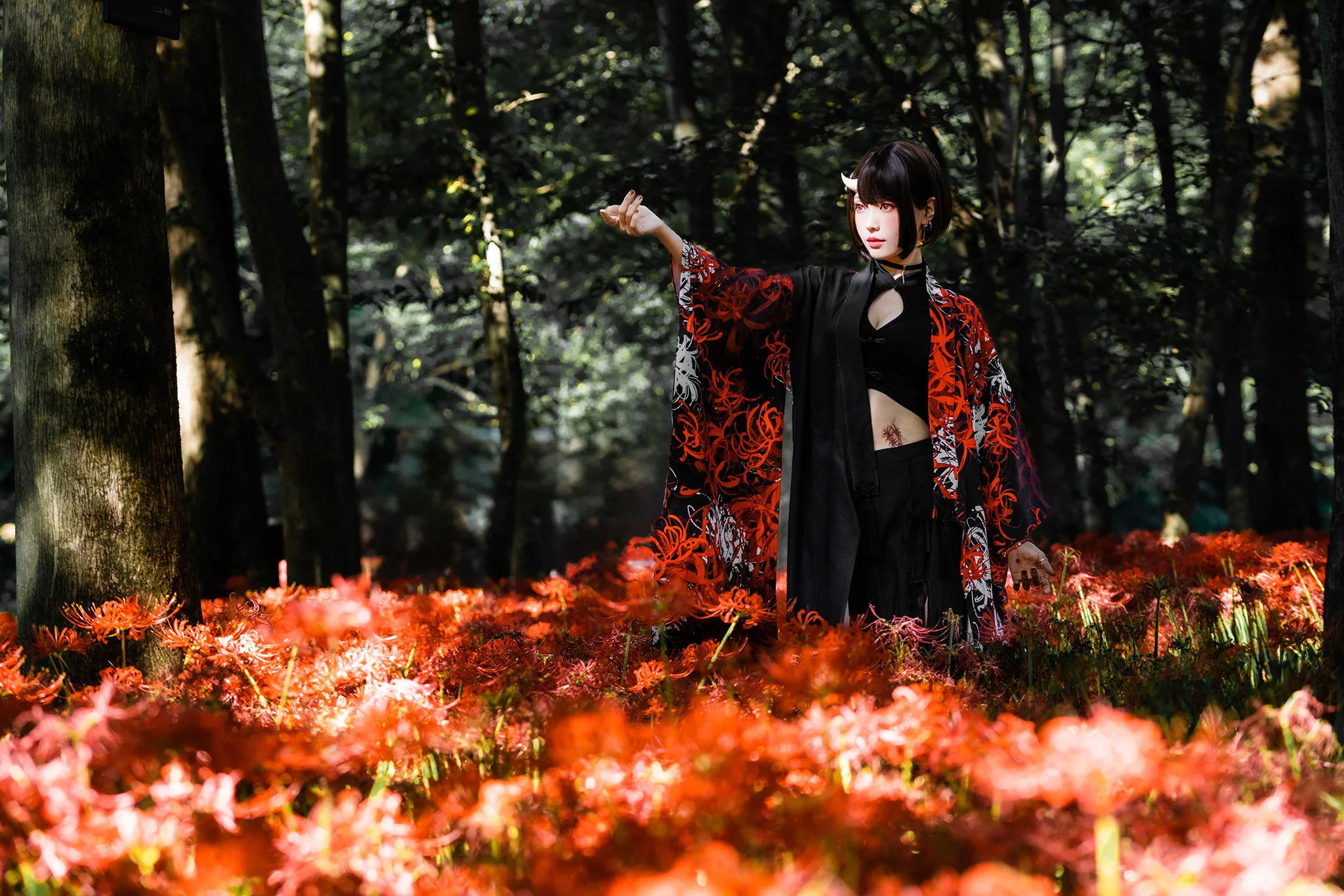 ElyEE子 – C-Red Higanbana 殷紅彼岸 - 爱照片