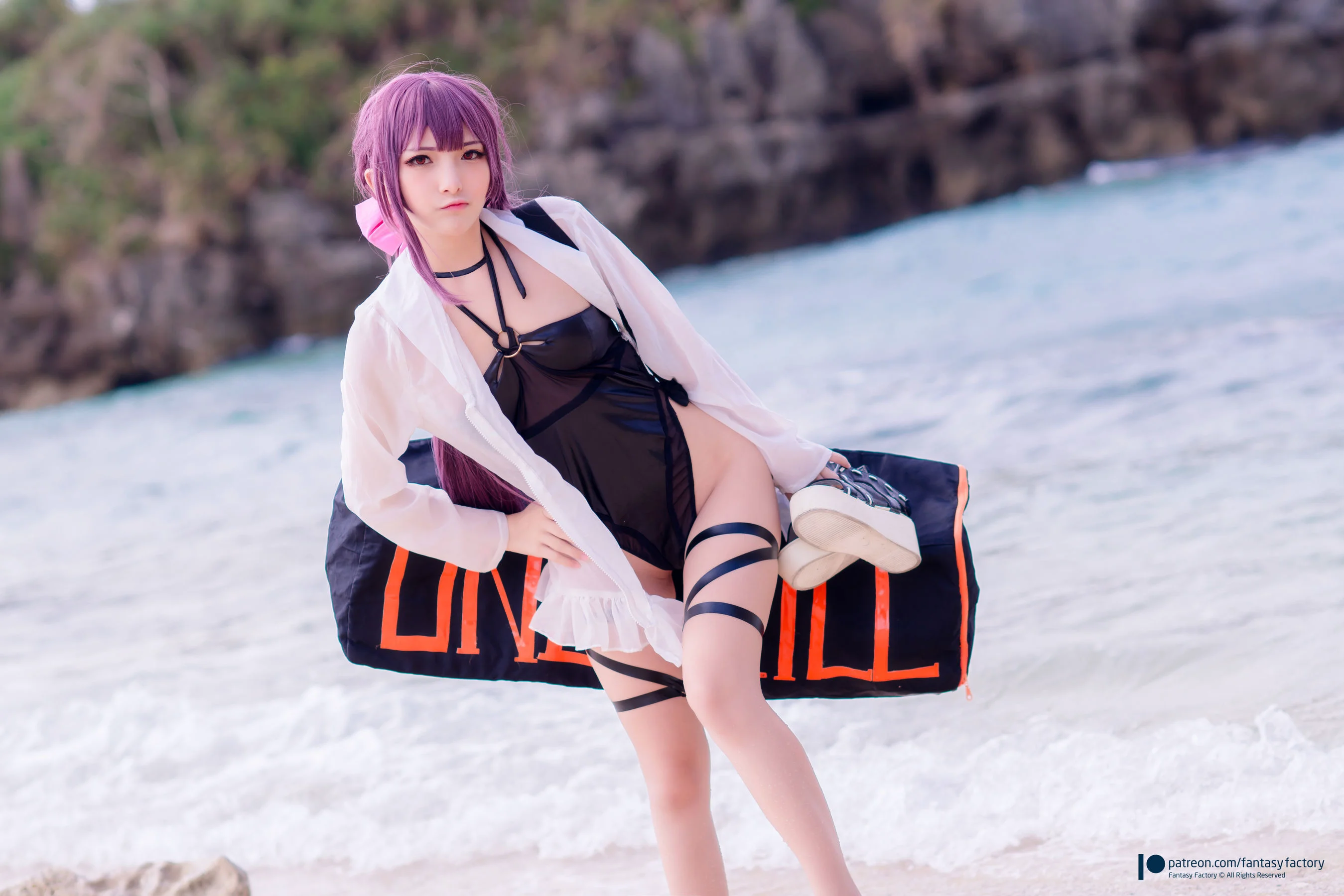 小丁Cosplay《海滩风情》 [Fantasy Factory] 写真集 - 爱照片
