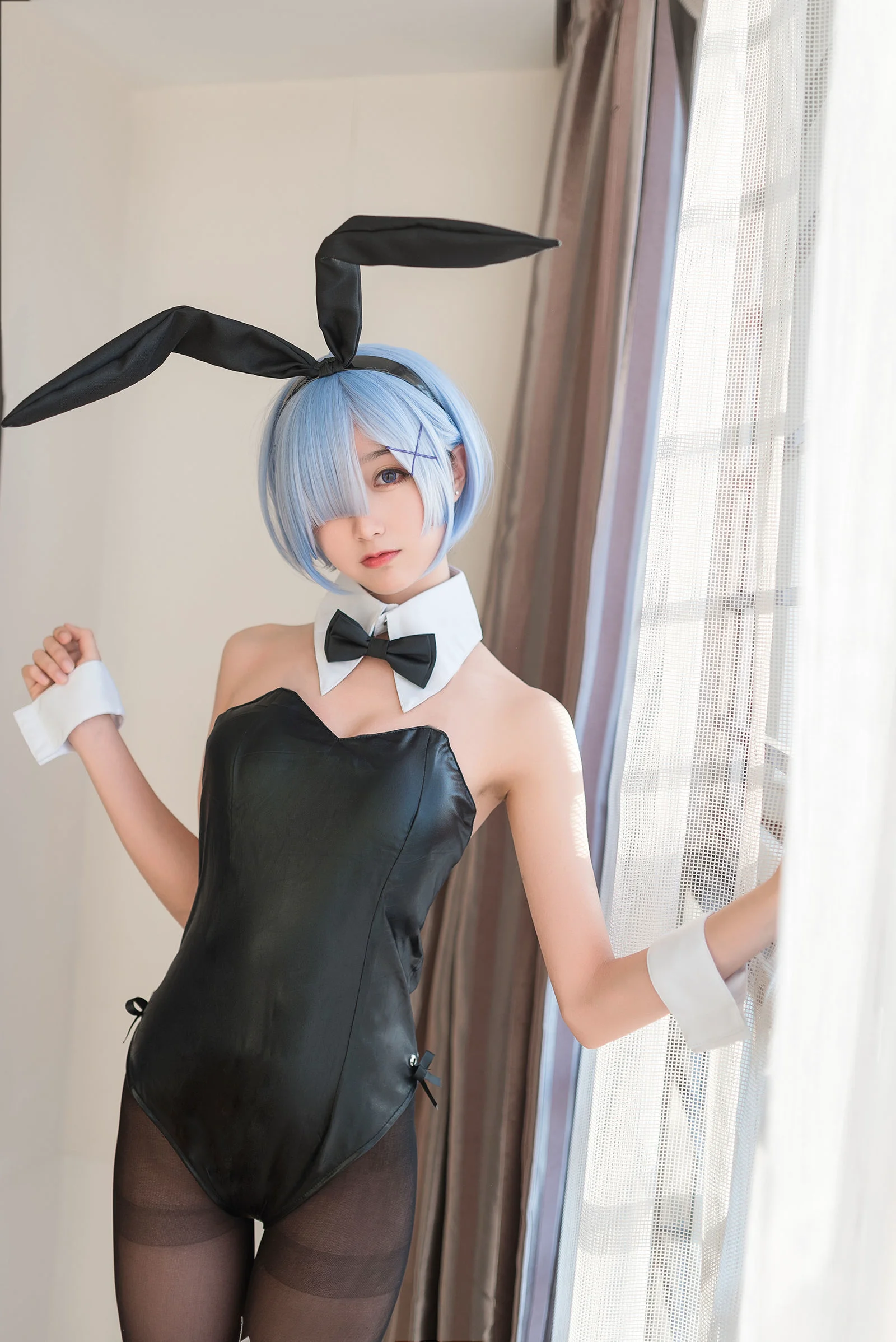 木绵绵OwO《蕾姆泳装+兔女郎》 [萝莉COS] 写真集 - 爱照片