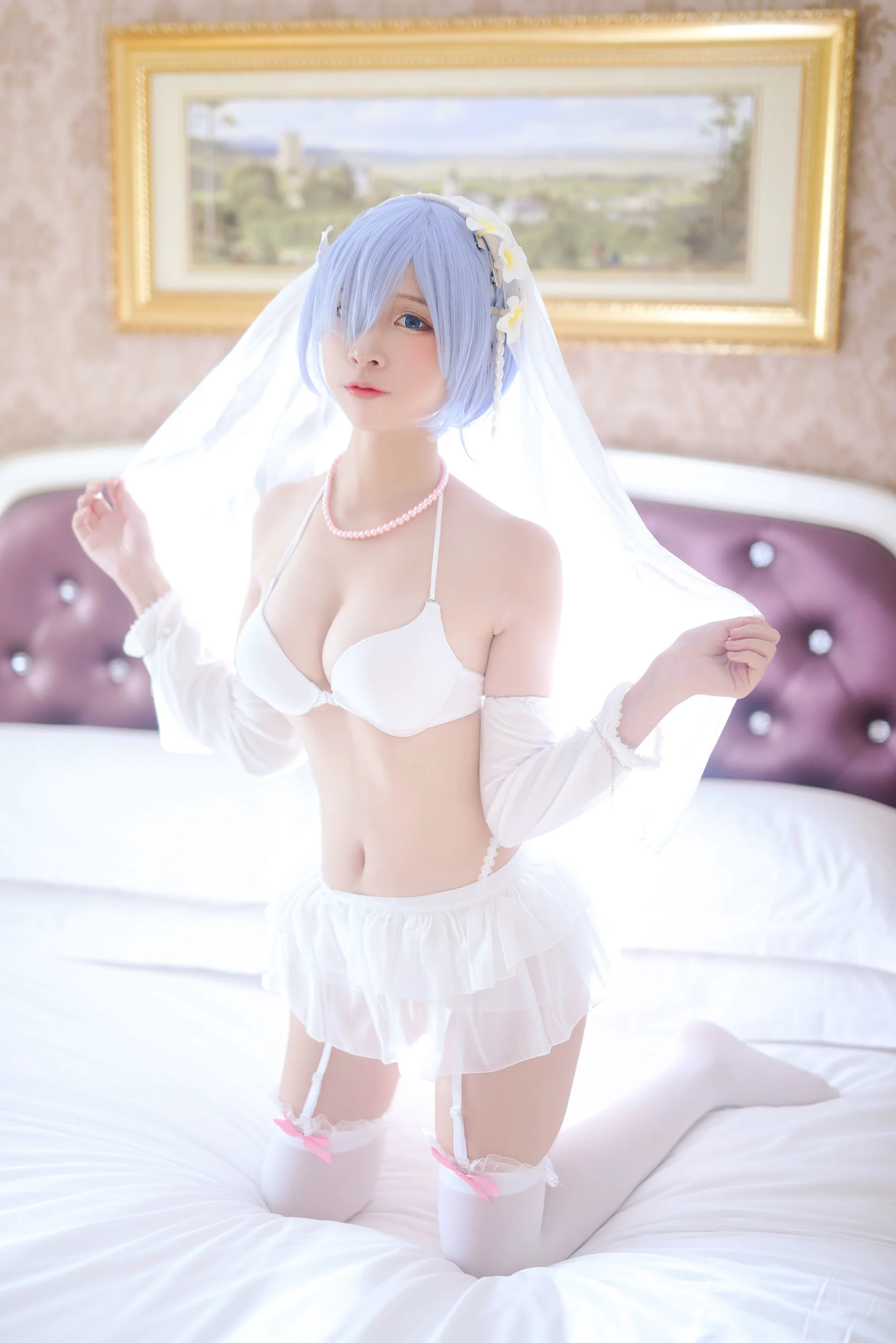 人气Coser二佐Nisa 《蕾姆婚纱》 写真集 - 爱照片