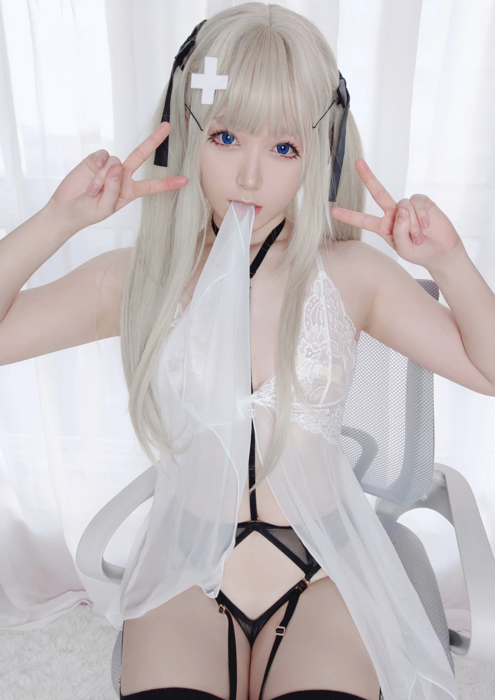Asagiriai（愛ちゃん） – 情人節睡裙 - 爱照片