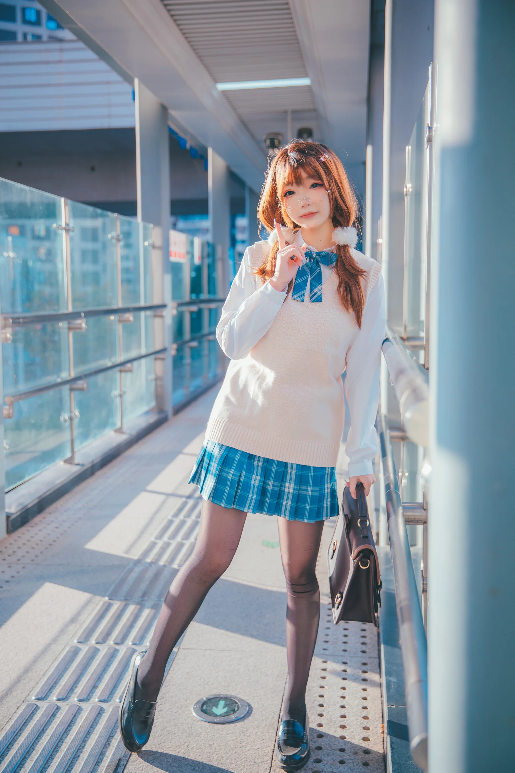 半次元红人@雪晴Astra – JK夕阳 - 爱照片