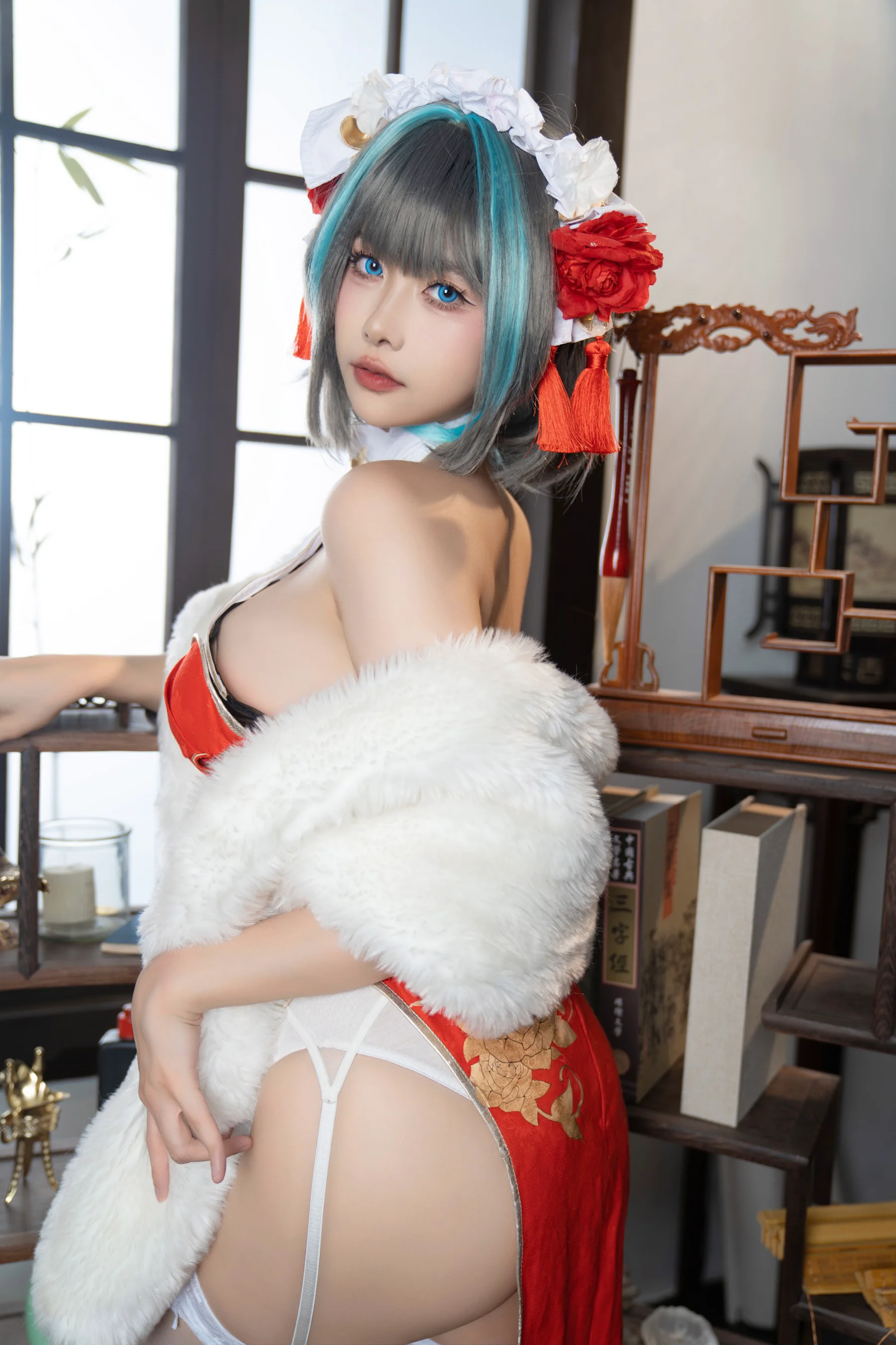 Momoko葵葵 – 柴郡本 旗袍 - 爱照片