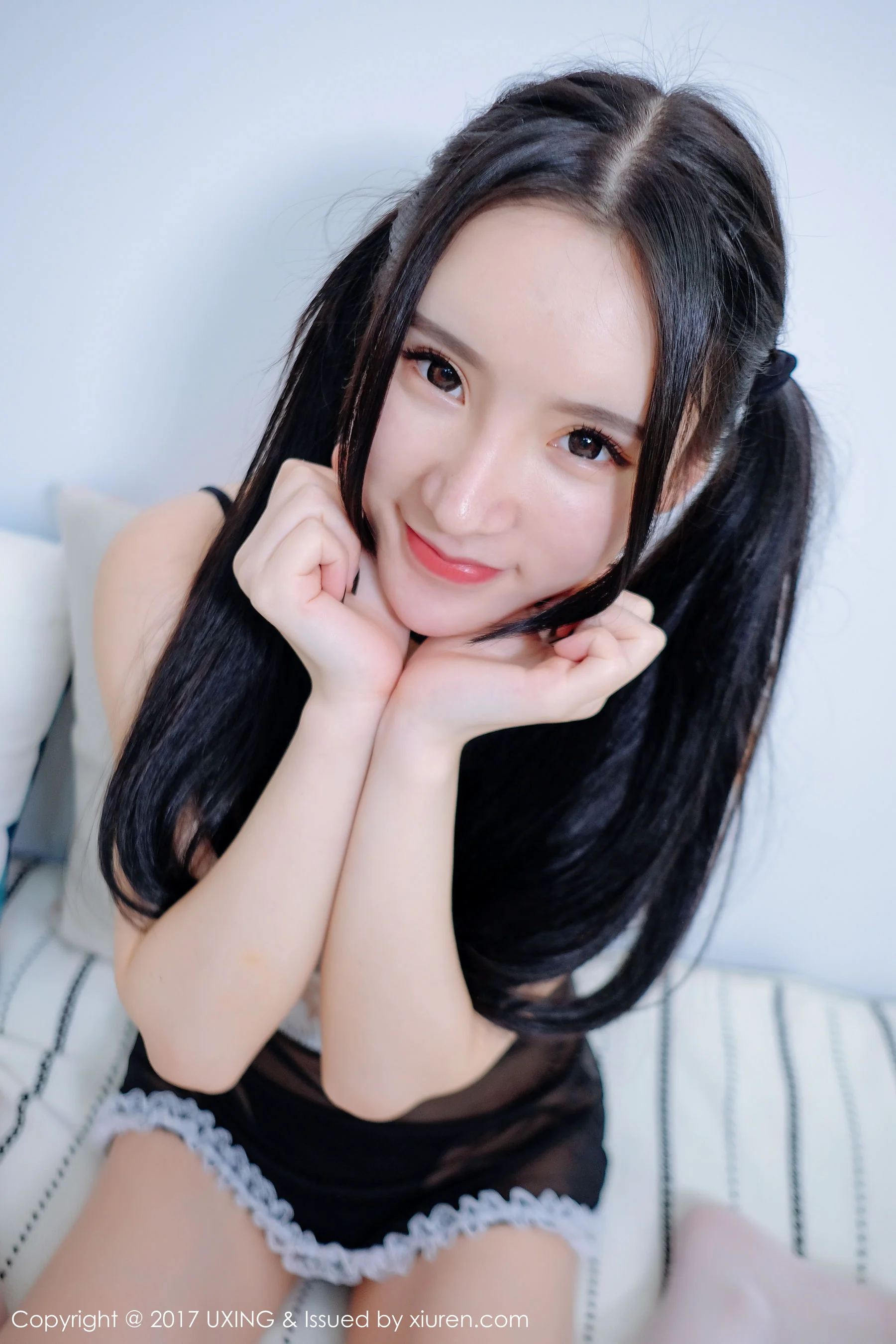 周于希dummy《诱惑女仆装、性感皮衣、蕾丝吊袜》 [优星馆UXING] VOL.055 写真集 - 爱照片