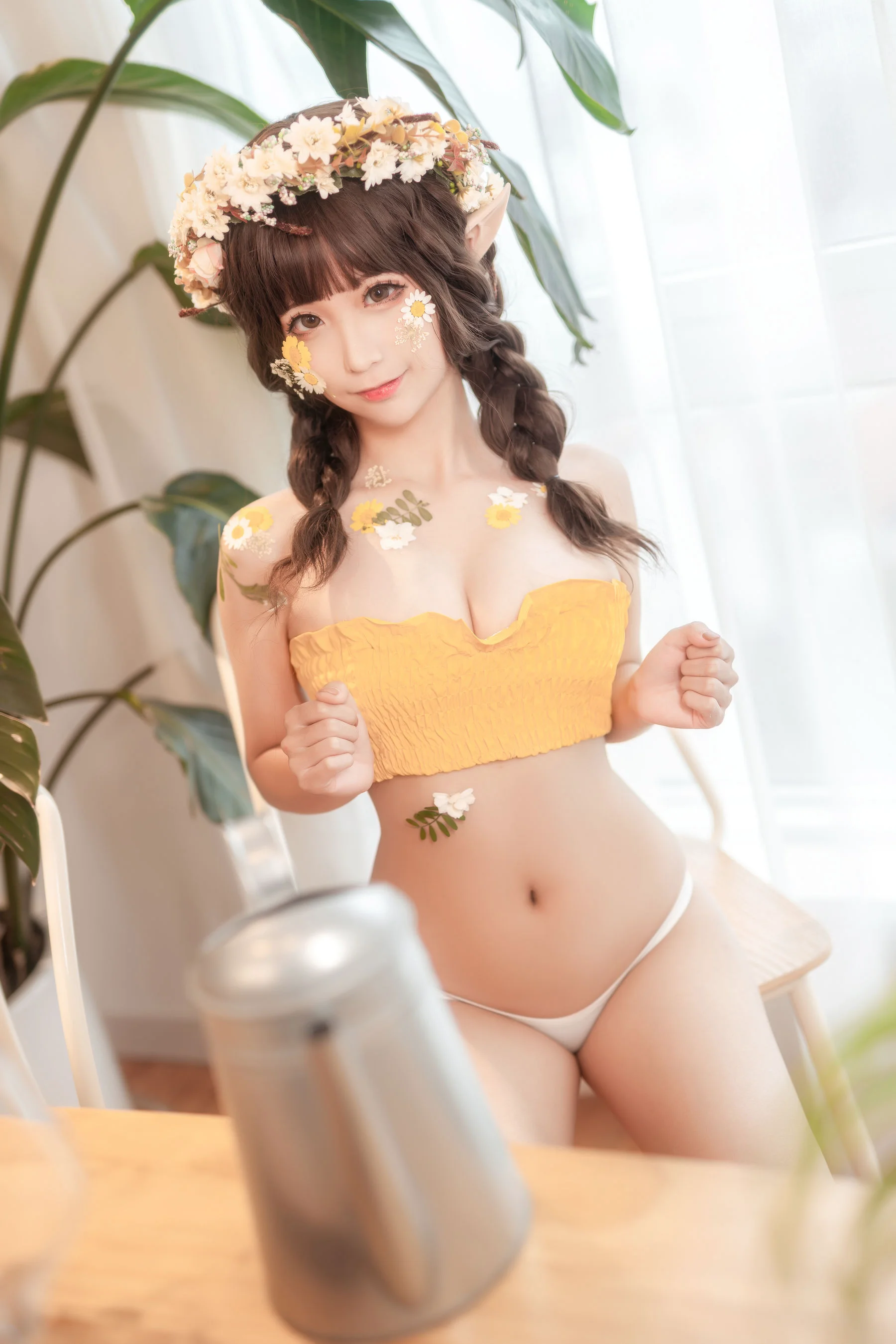 [网红COSER写真] 蠢沫沫 – 尖耳国度 花精灵 套图 - 爱照片