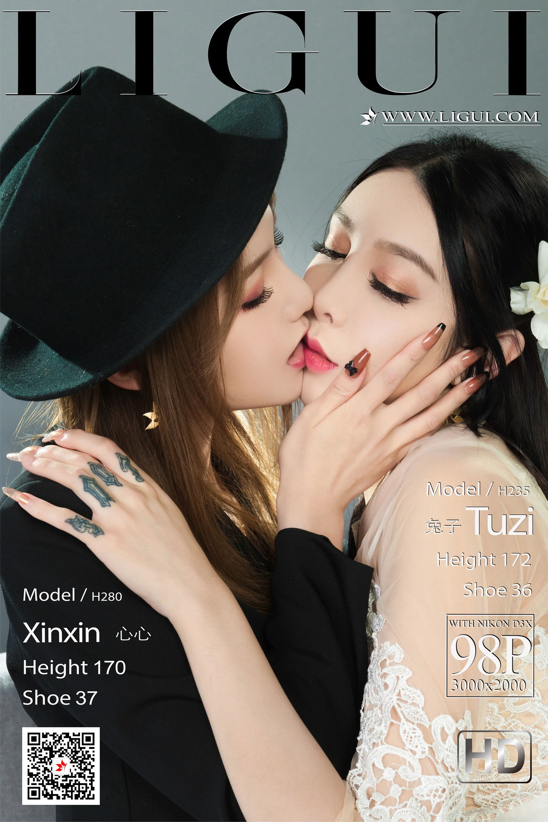 [丽柜Ligui] Model 兔子&心心 《双生花-一吻定情》 - 爱照片