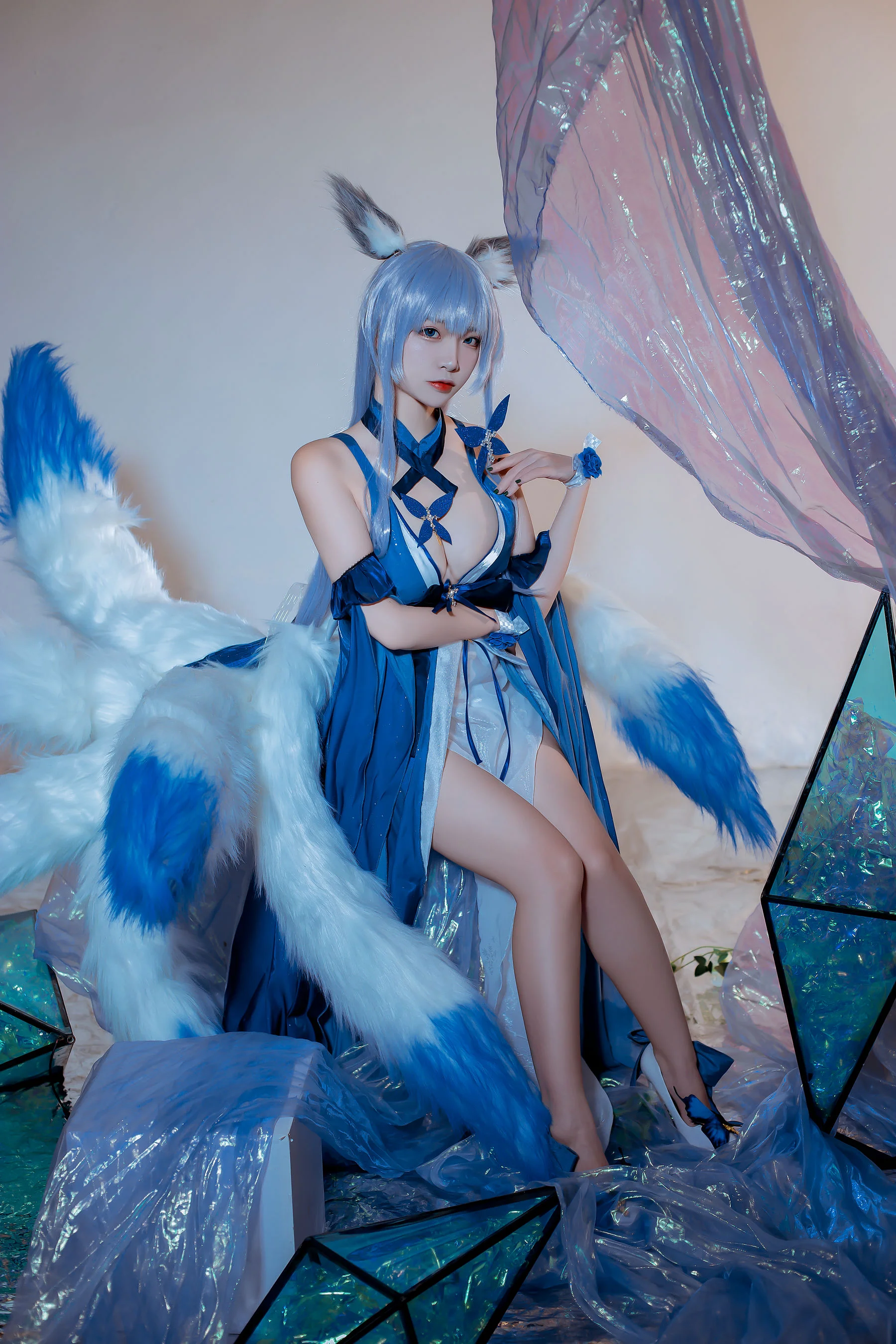 [COS写真] 二佐Nisa – 碧蓝信浓礼服 - 爱照片
