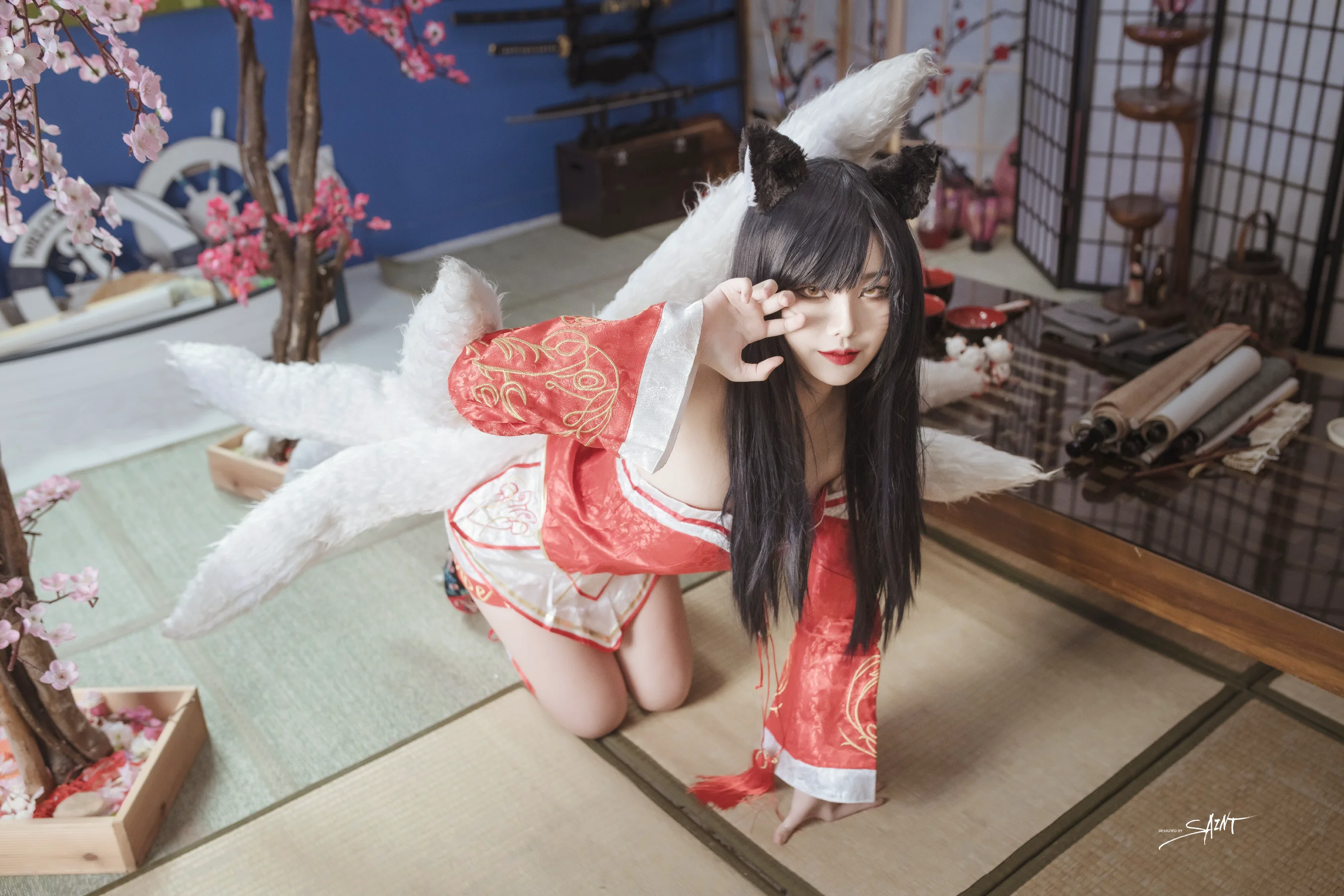Yuna (윤아) – NO.07 [SAINT Photolife] cosplay-Original Ahri - 爱照片