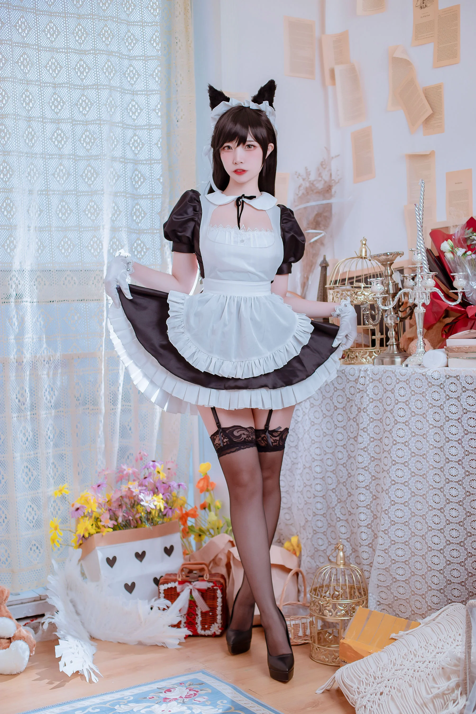 [Cosplay写真] 二佐Nisa – 犬之眷之碧蓝爱宕 女仆 - 爱照片