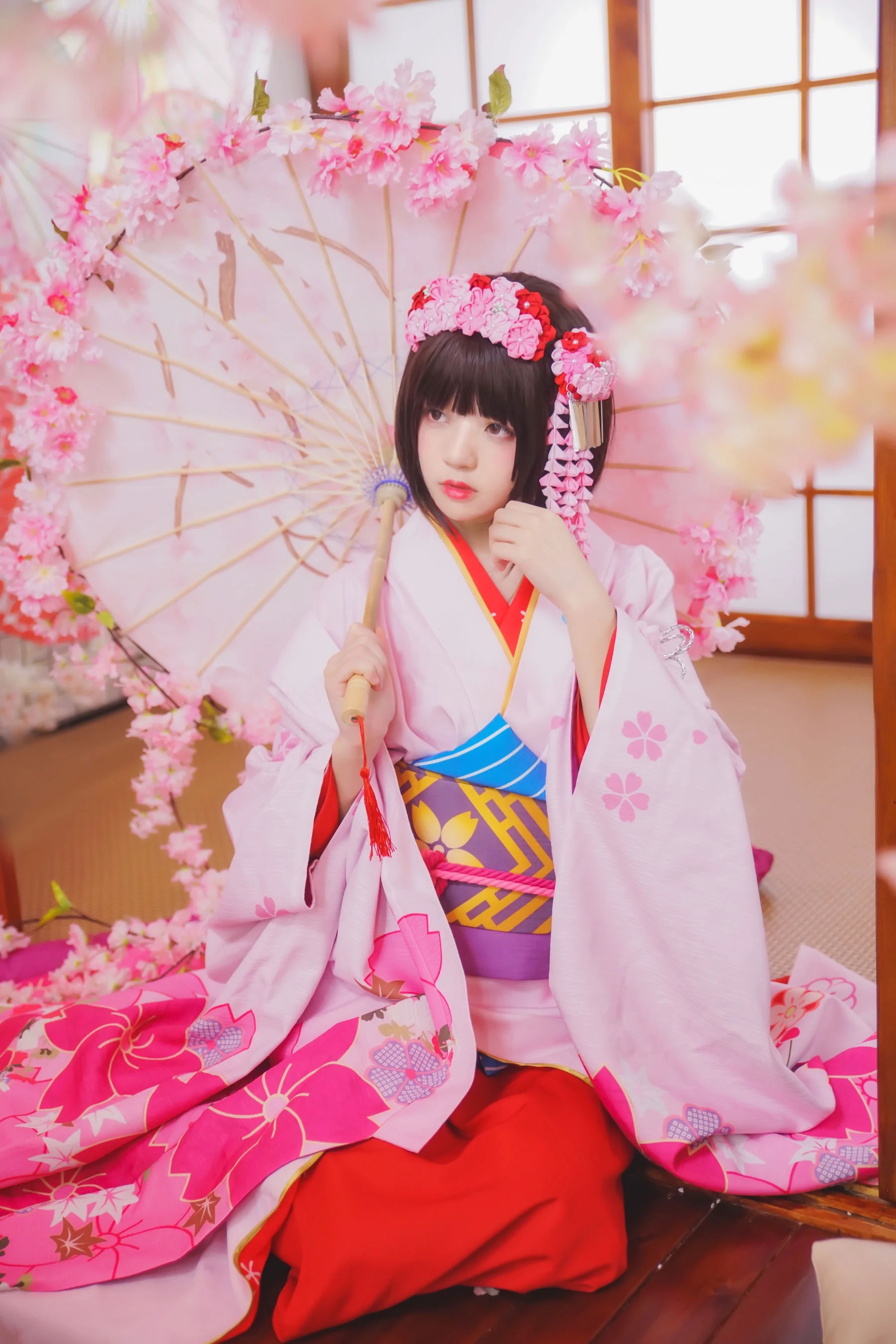 桜桃喵《(加藤惠)和服》 [萝莉COS] 写真集 - 爱照片
