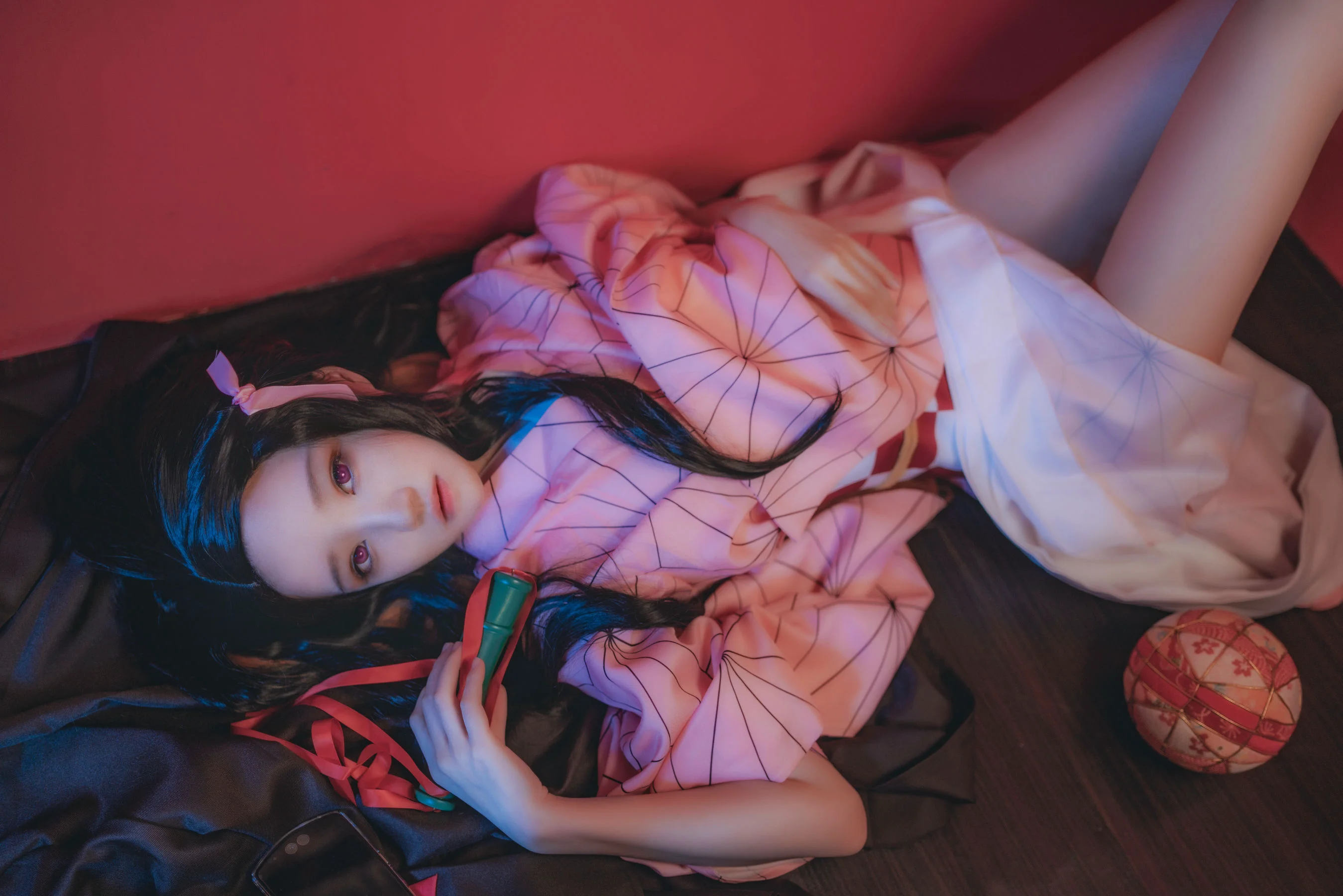 桜桃喵《灶门祢豆子》 [萝莉COS] 写真集 - 爱照片