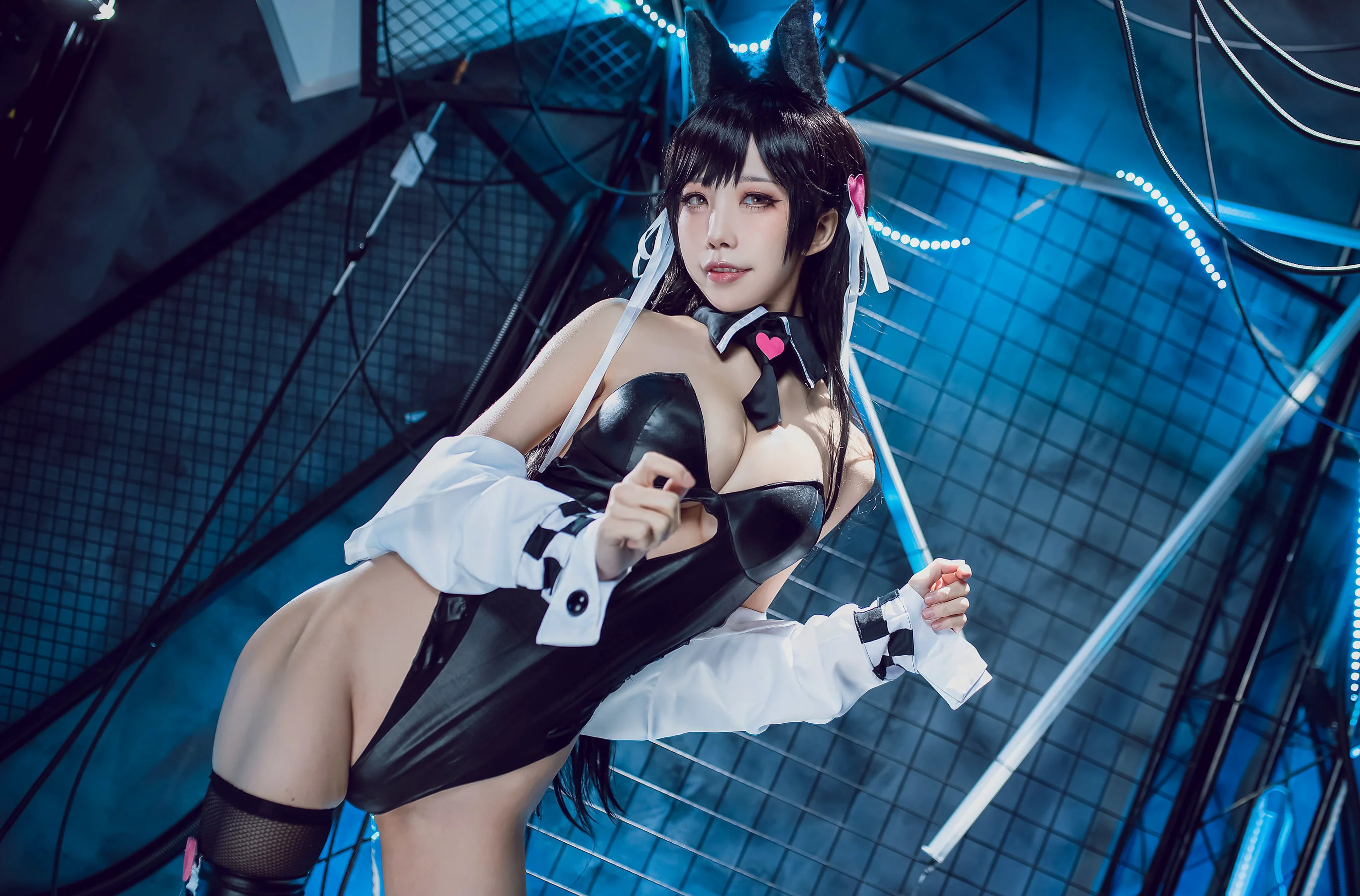 COS美女水淼aqua 《碧蓝航线 爱宕犬 同人机车》 写真集 - 爱照片