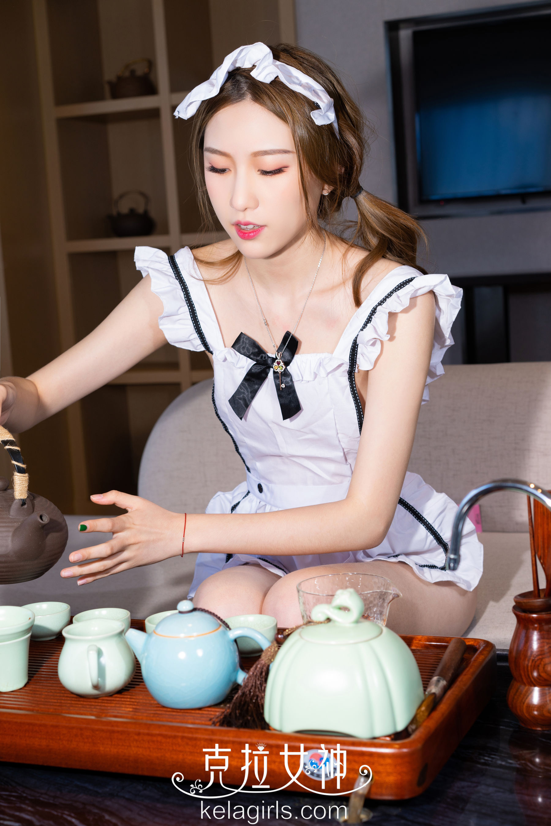 [克拉女神Kelagirls] 芊芊 – 女仆の功夫茶 写真集 - 爱照片