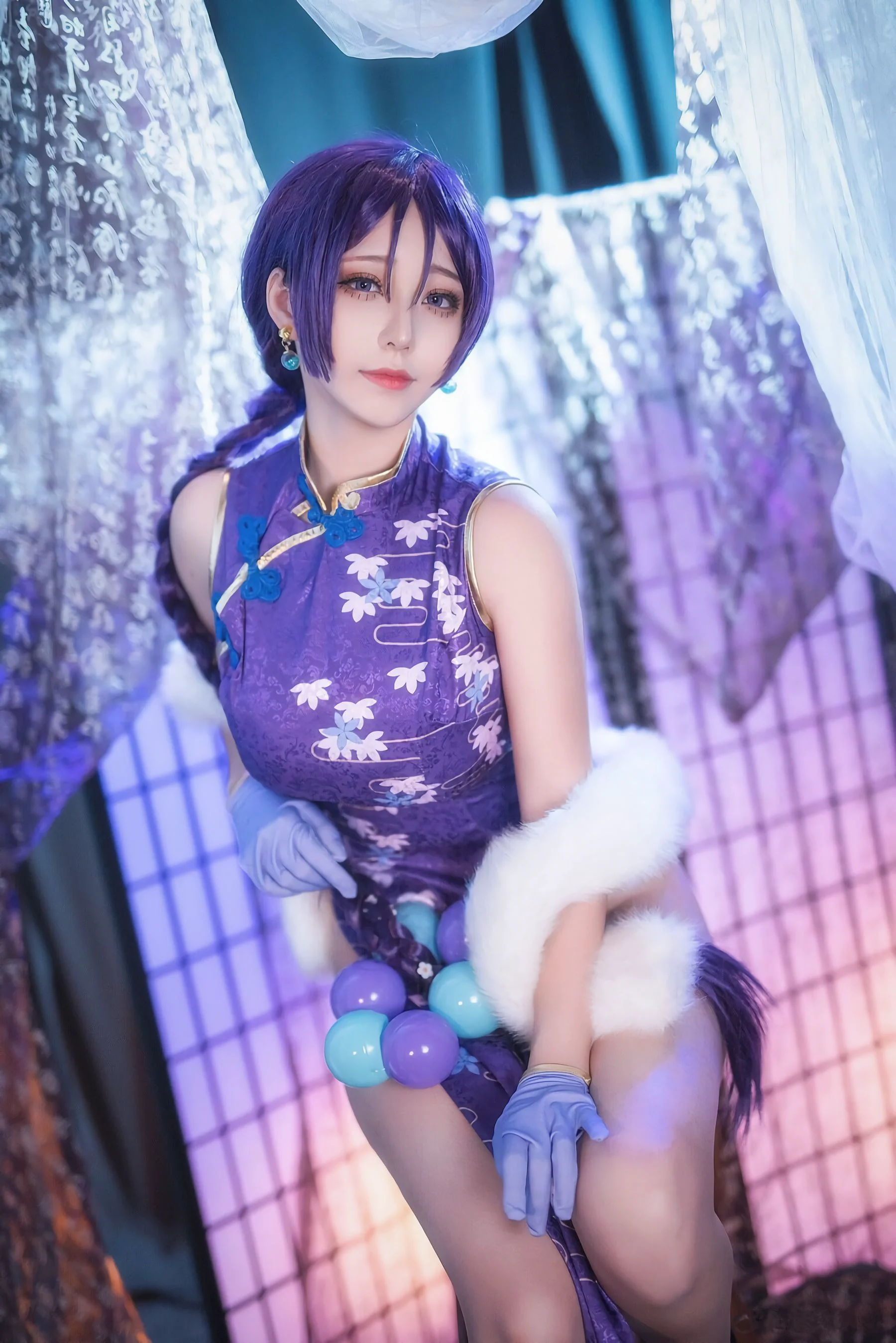 萌妹菌烨tako《FGO奶光旗袍》 [萝莉COS] 写真集 - 爱照片