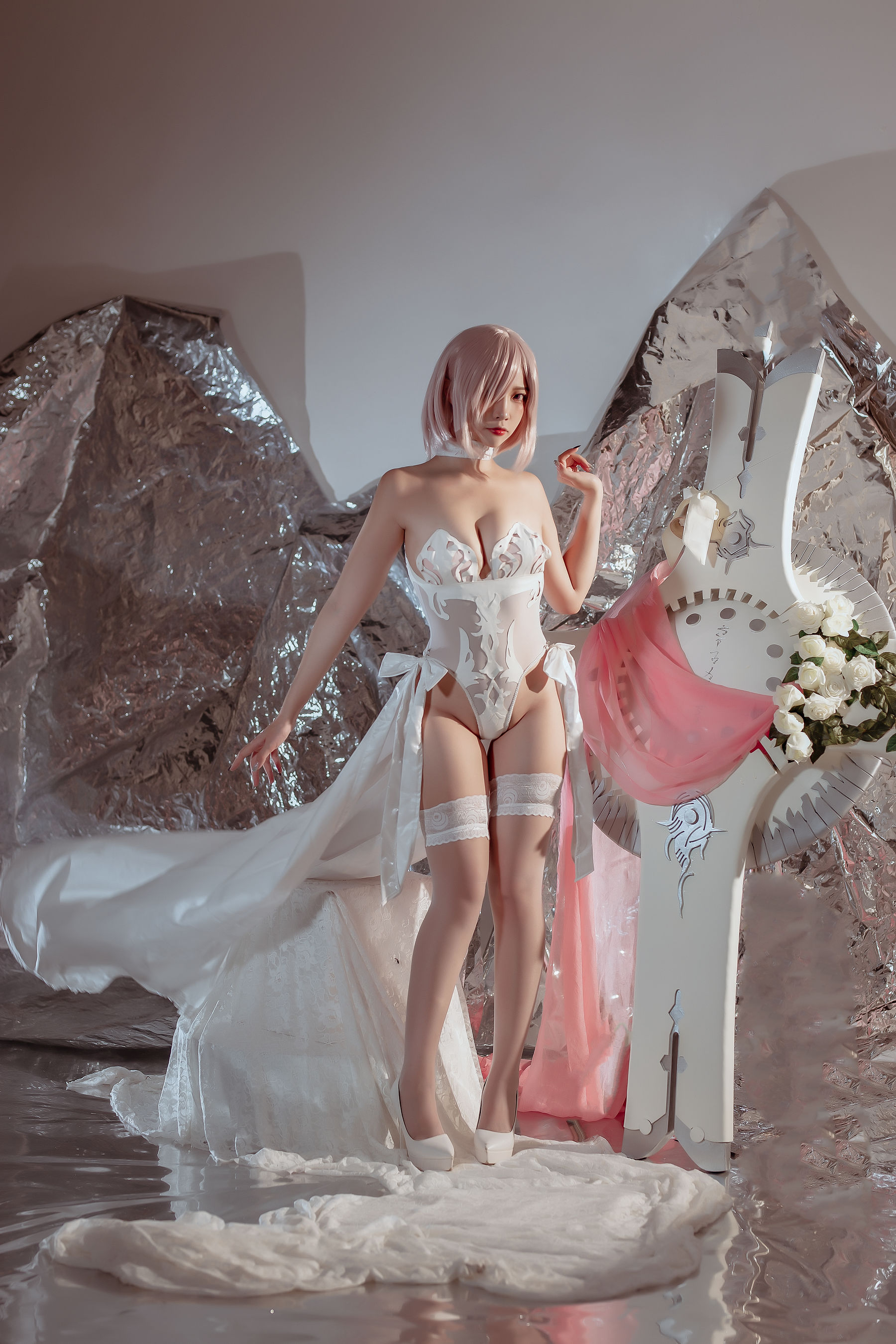 [福利COS] 二佐Nisa – fate玛修婚纱 - 爱照片