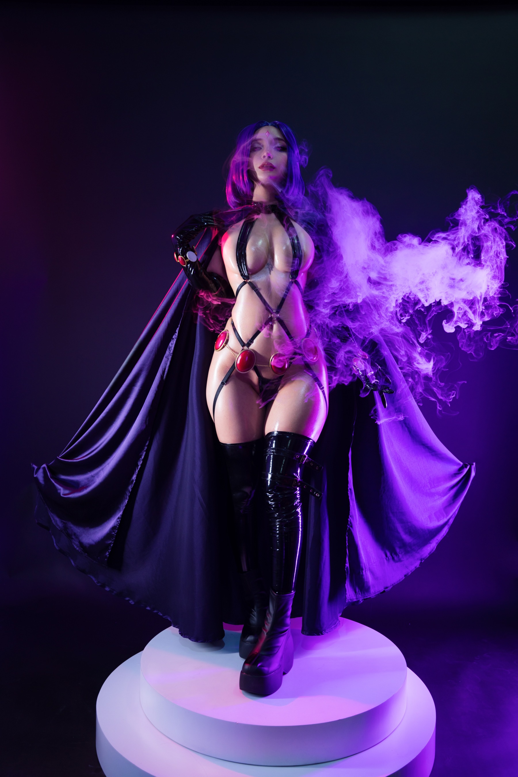 Umeko J – Raven Latex Lingerie - 爱照片