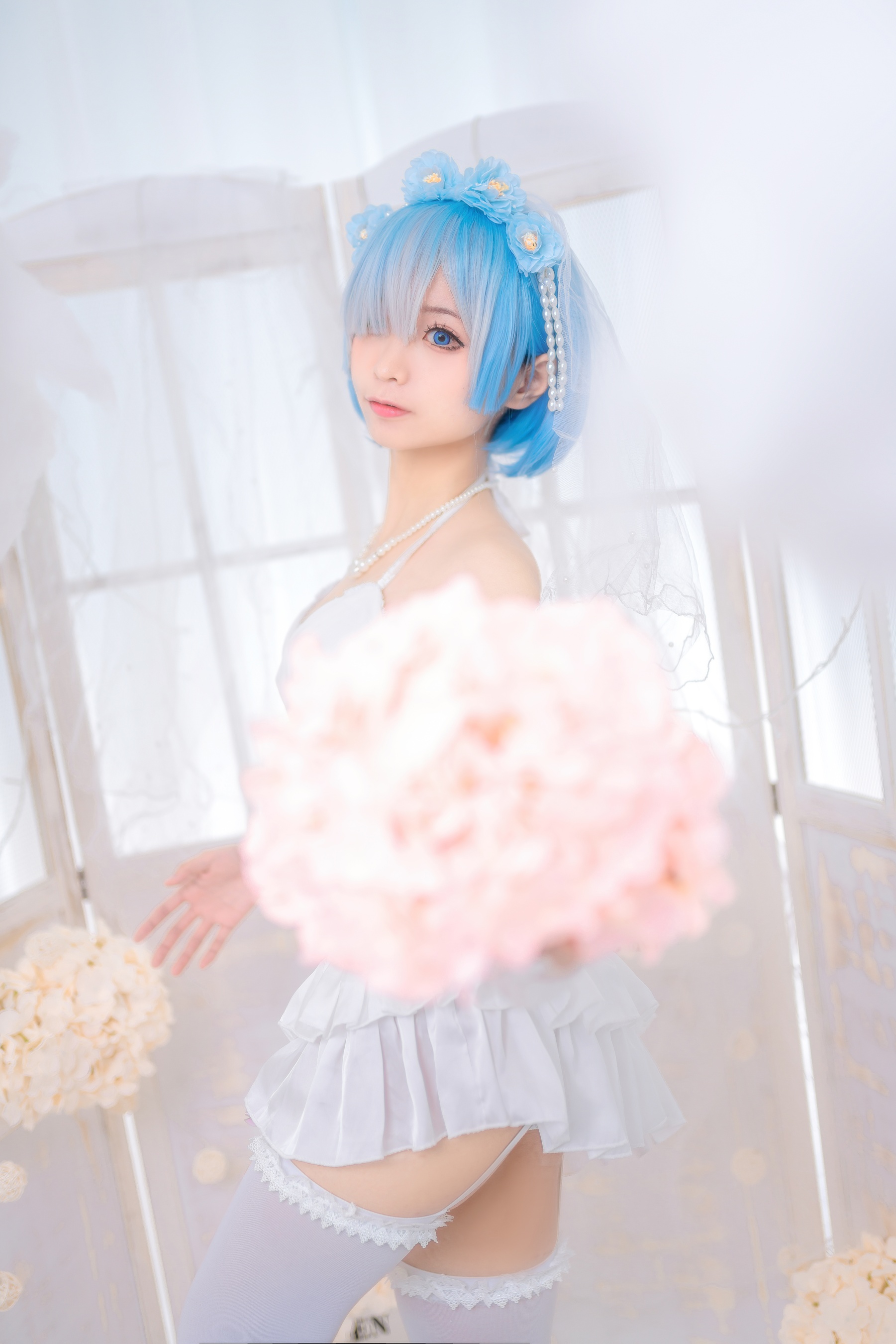 知名Coser@蠢沫沫 雷姆花嫁 - 爱照片