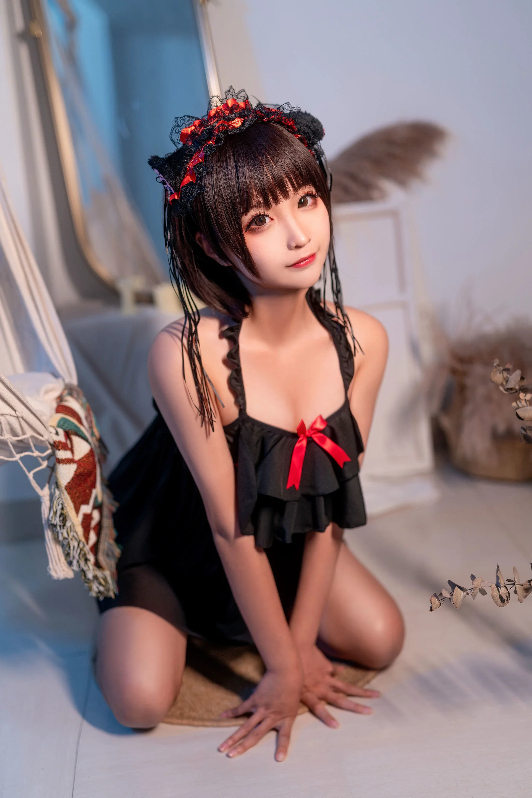 动漫博主蠢沫沫 《黑睡裙》 写真集 - 爱照片